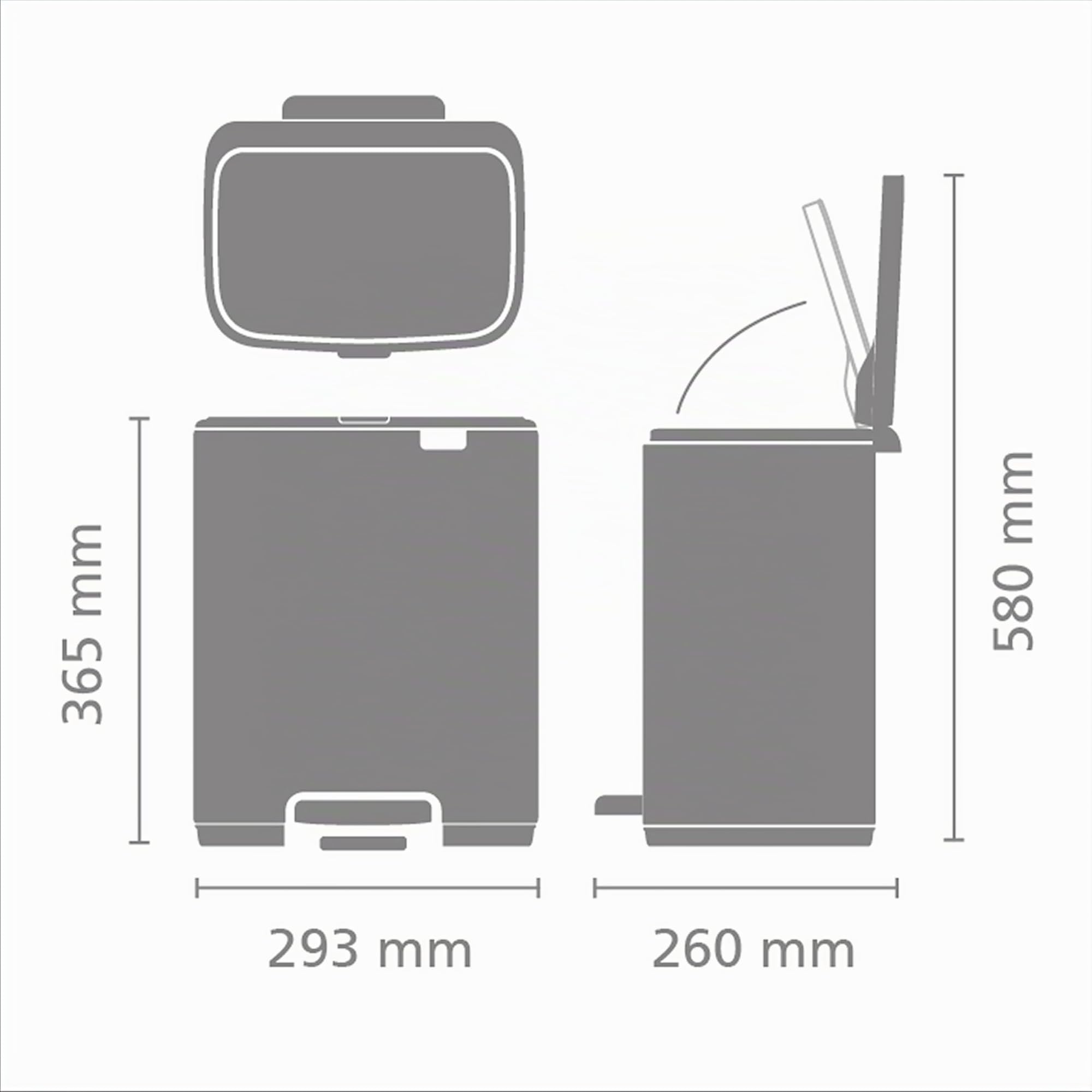 brabantia-bo-12l-pattumiera-a-pedale-soft-beige-coperchio-soft-close-con-secchio image 2