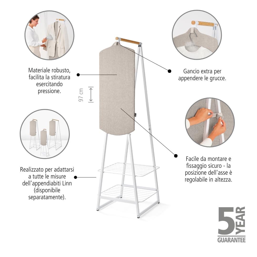 brabantia-linn-asse-steaming-per-stiratura-a-vapore-97-cm-grigio-compatibile-con image 2