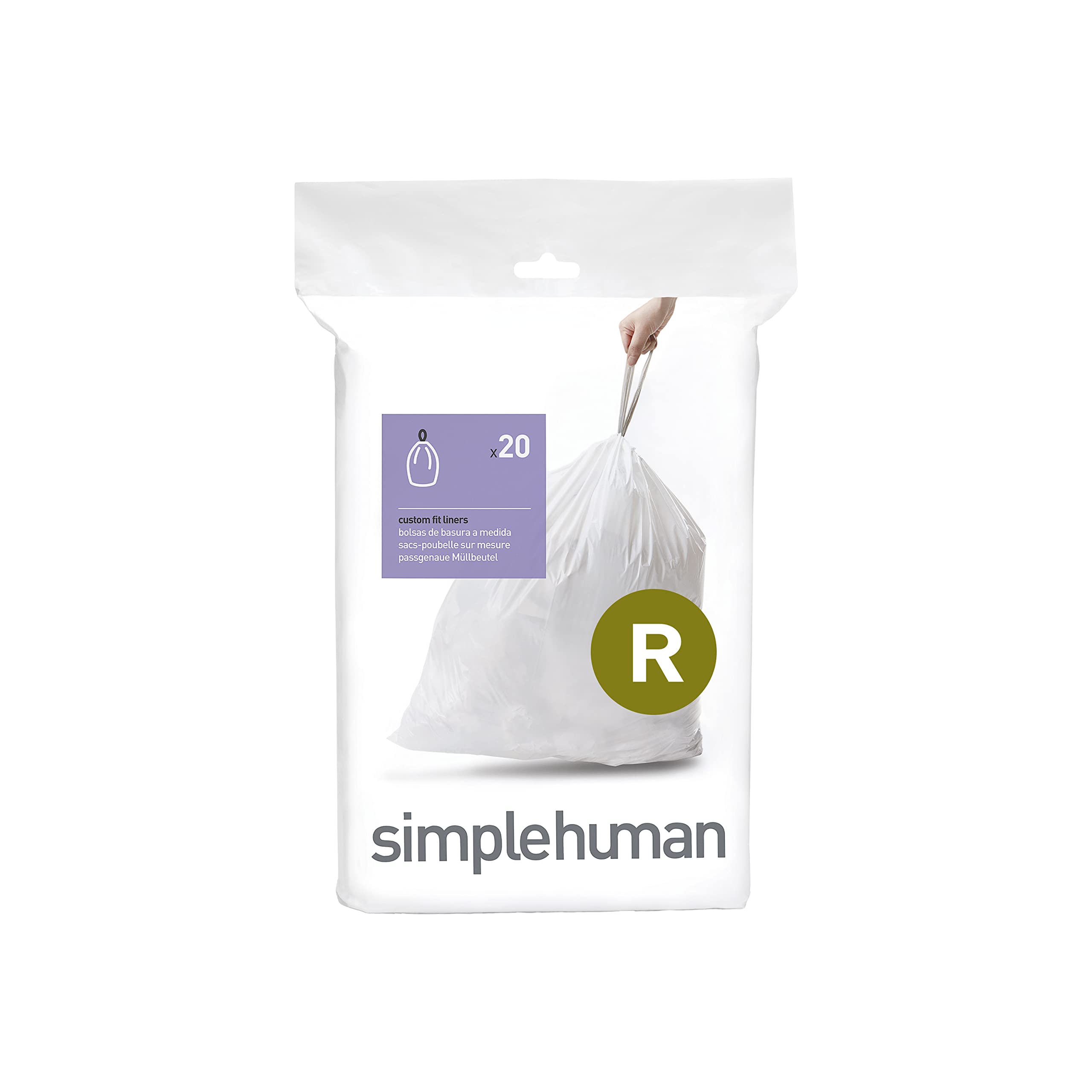 simplehuman-sacchetti-codice-a-su-misura-bianchi-3-confezioni-da-30-90-sacchetti image 7