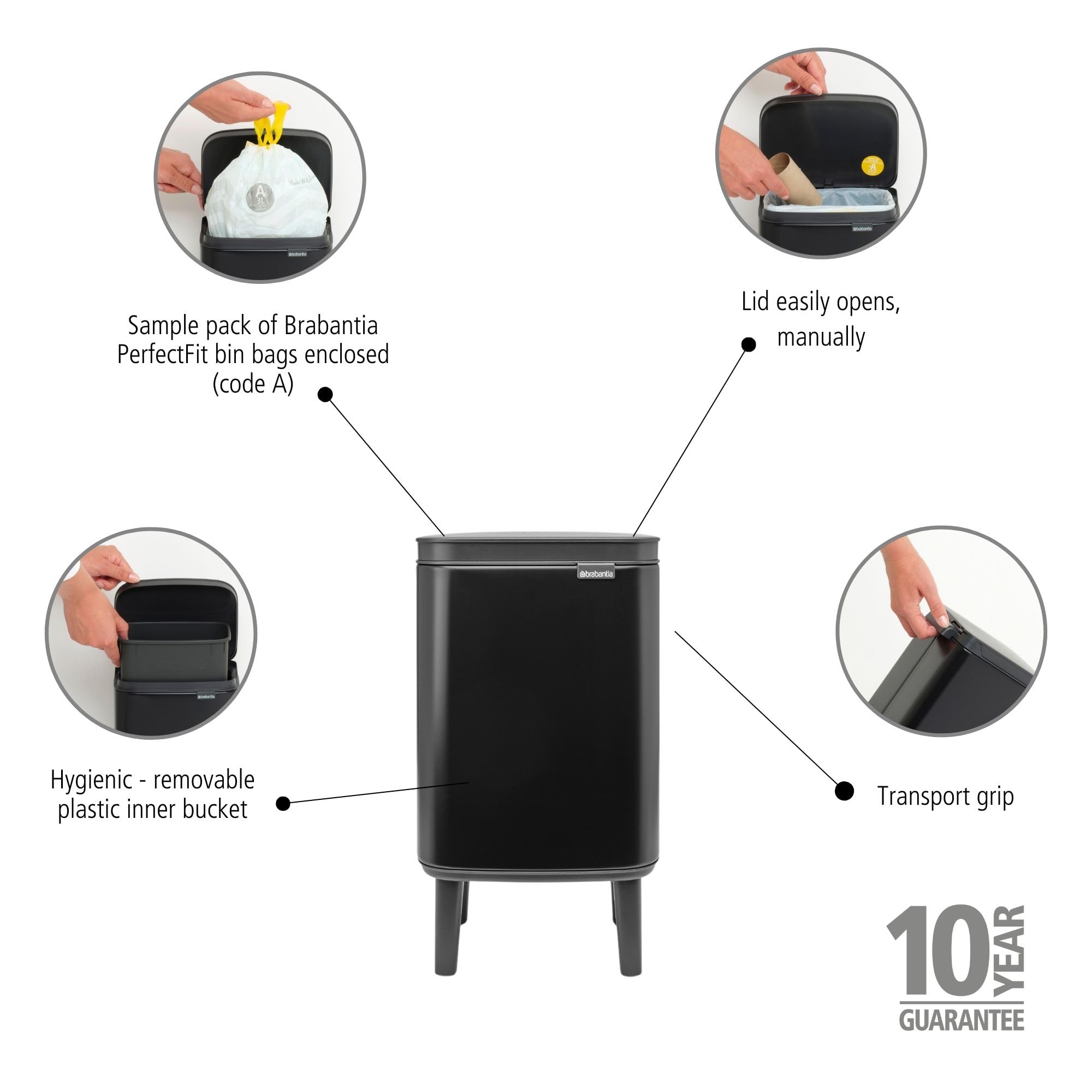 brabantia-bo-waste-bin-hi-4l-matt-black-cestino-compact-con-coperchio-a-chiusura image 4