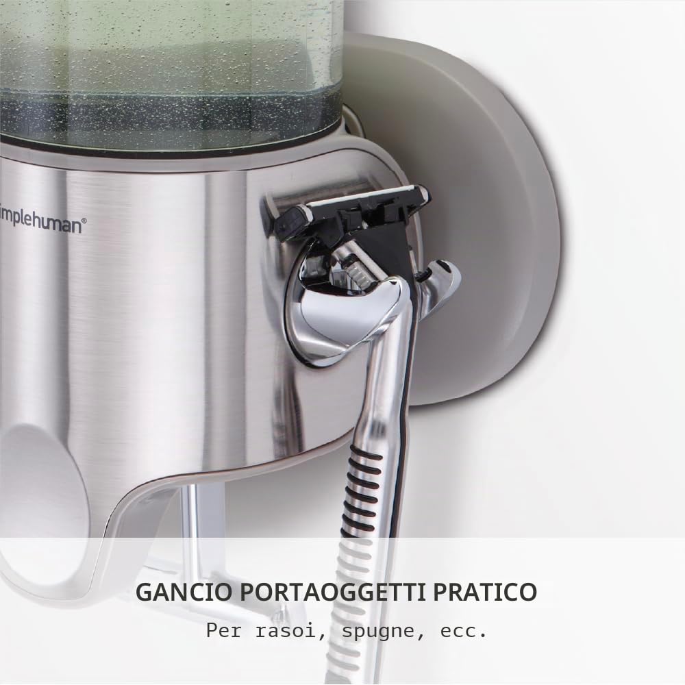 simplehuman-bt1028-erogatore-doppio-a-parete-per-sapone-e-shampoo-barra-a-t-pres image 4