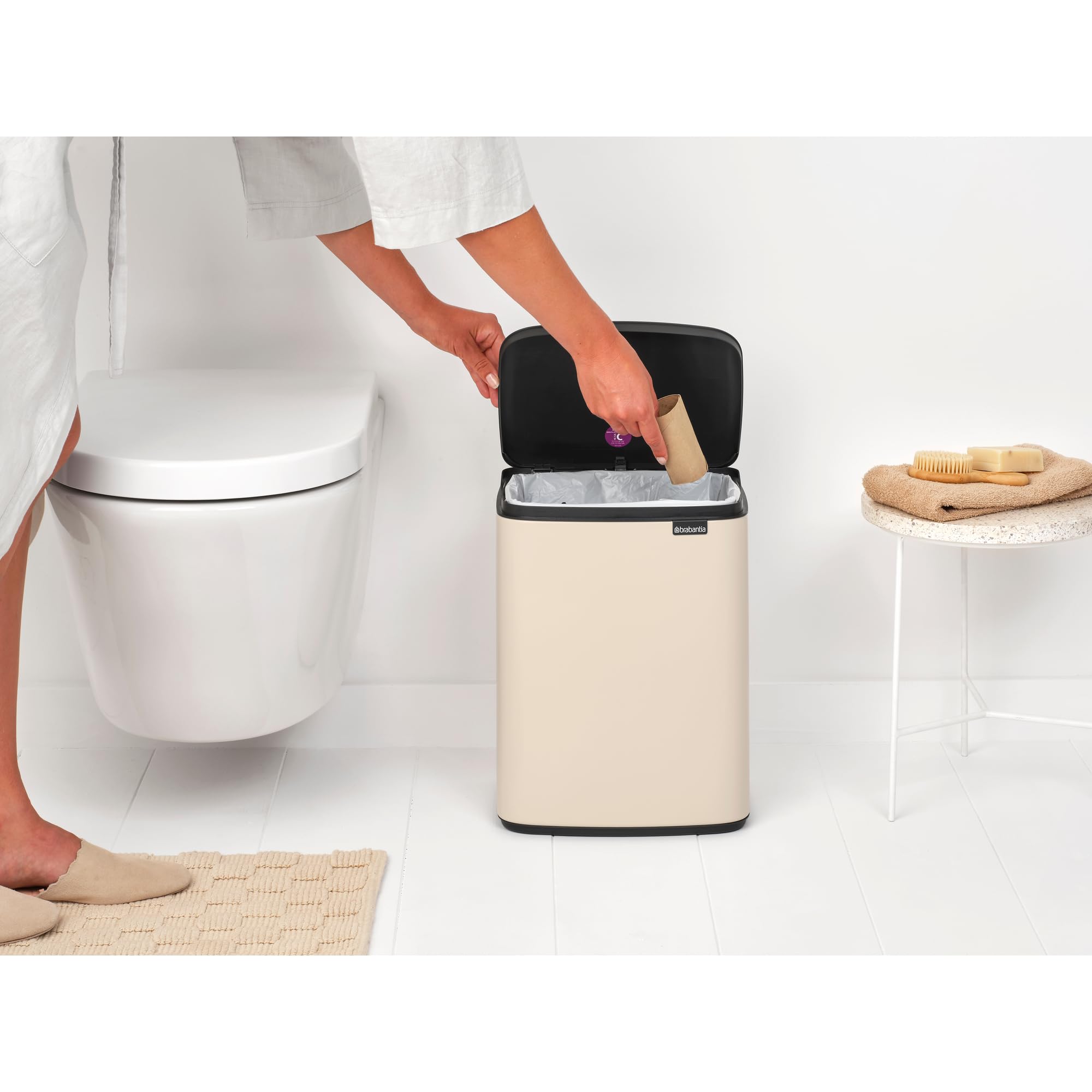 brabantia-bo-pattumiera-12l-soft-beige-cestino-rettangolare-con-coperchio-soft-c image 7