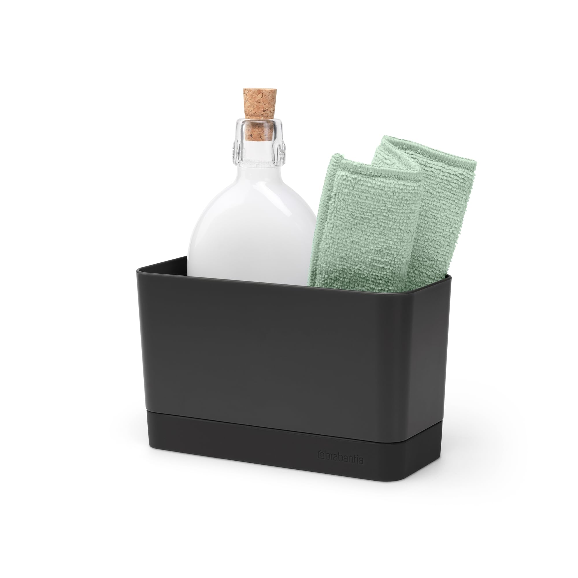brabantia-set-organizer-per-lavello-con-dispenser-sapone-antigoccia-250-ml-grigi image 7