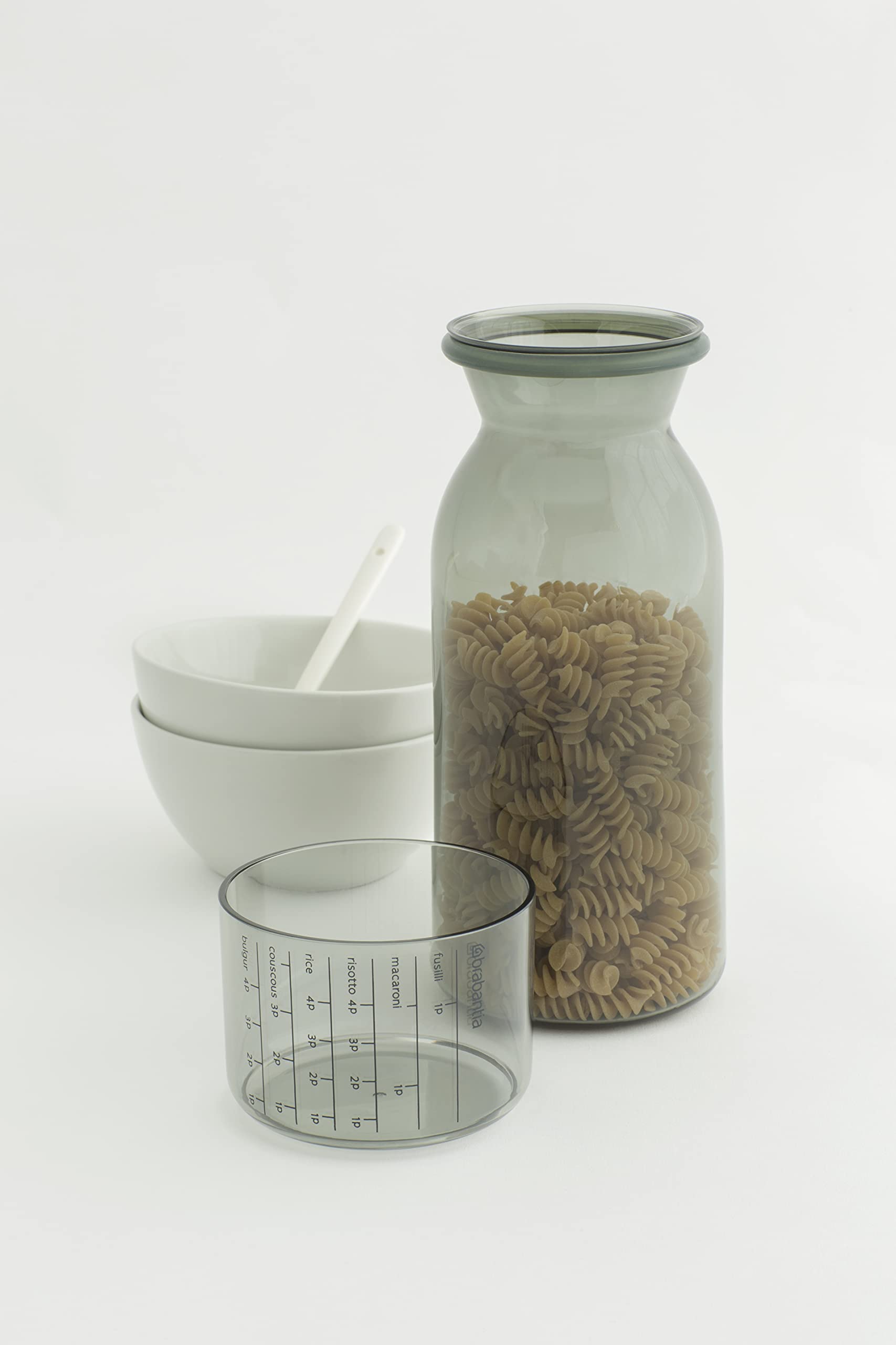 brabantia-barattolo-con-coperchio-misurino-set-di-2-grigio-scuro-24-x-9-4-x-9-4- image 4