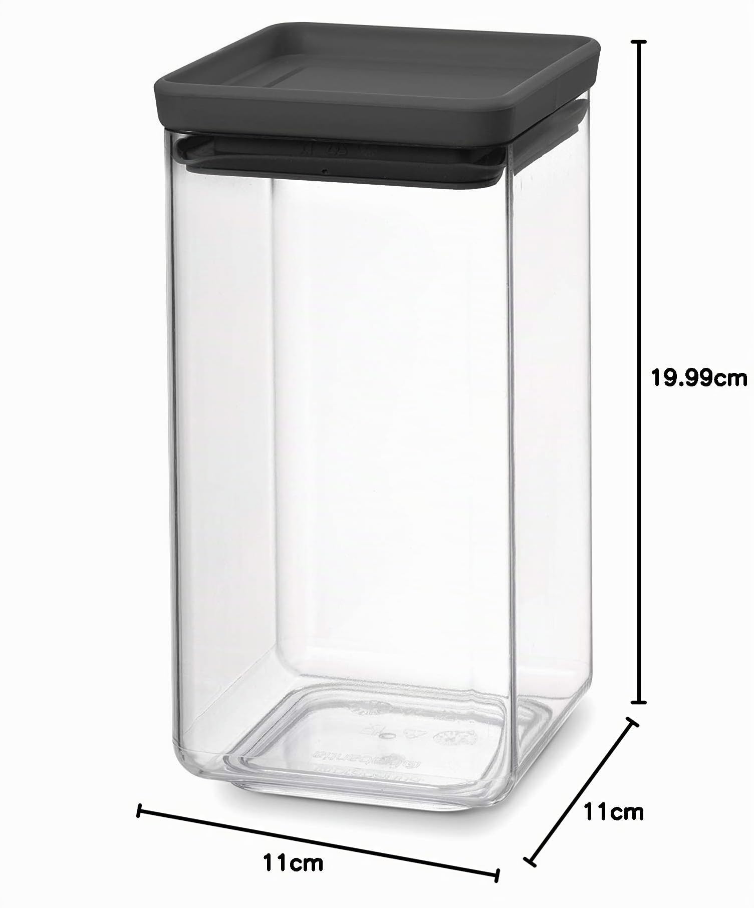 brabantia-tasty-square-canister-barattolo-quadrato-1-6-l-dark-grey-impilabile-sa image 5