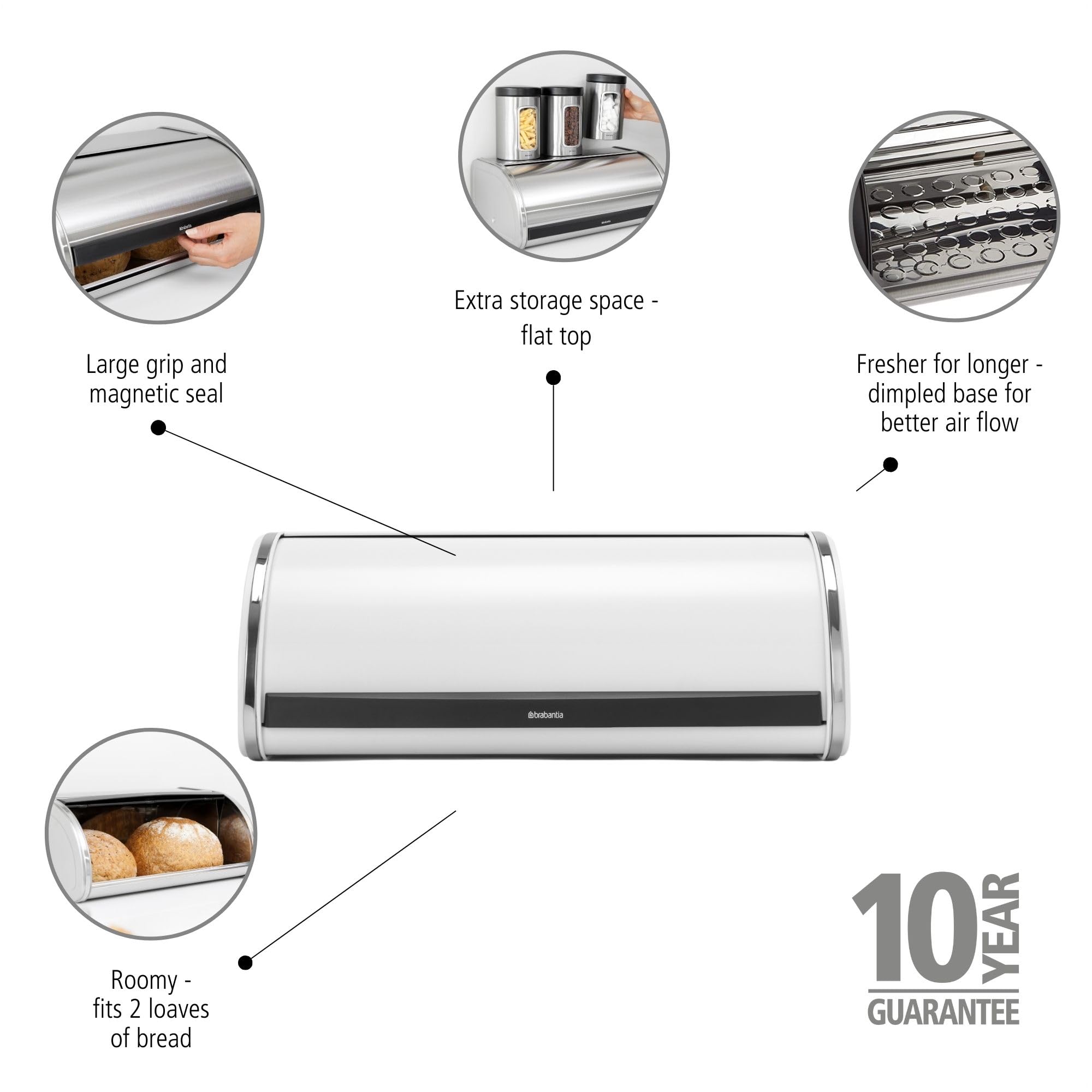 brabantia-roll-top-portapane-a-serranda-bianco-per-2-pagnotte-metallo-salvaspazi image 3