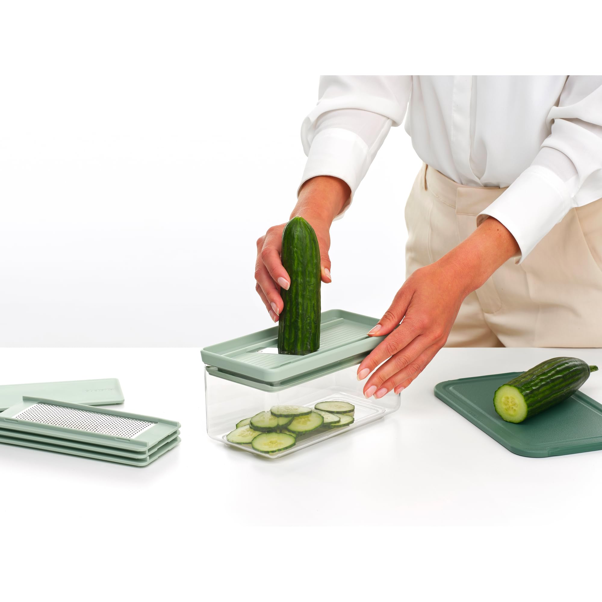 brabantia-tasty-set-affettatrice-e-grattugia-4-in-1-con-2-lame-e-2-grattugie-in- image 6