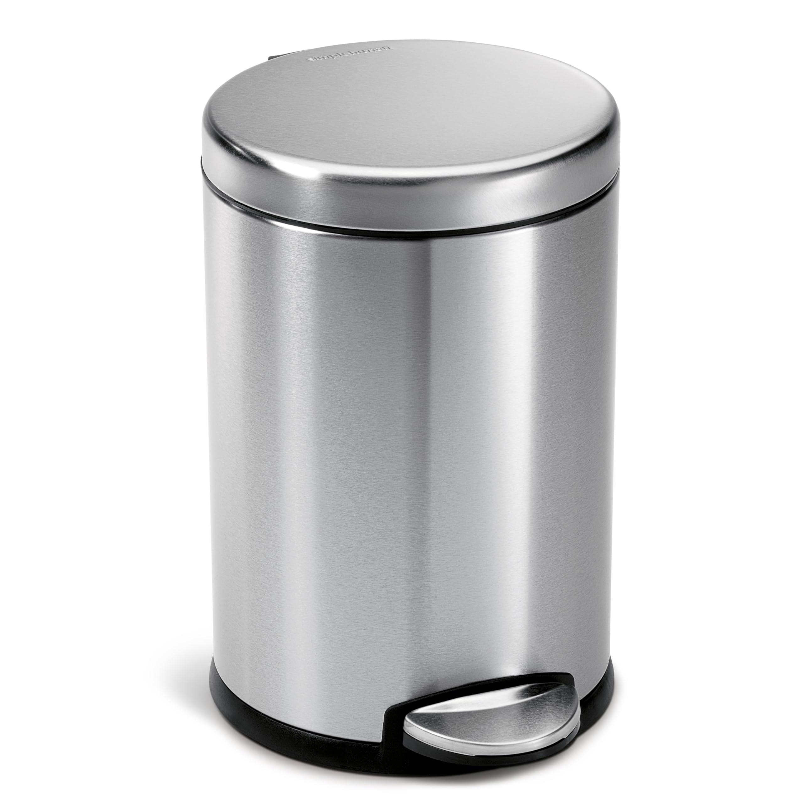 simplehuman-cw1852cb-cestino-rotondo-con-pedale-4-5l-pattumiera-per-bagno-in-acc image 1