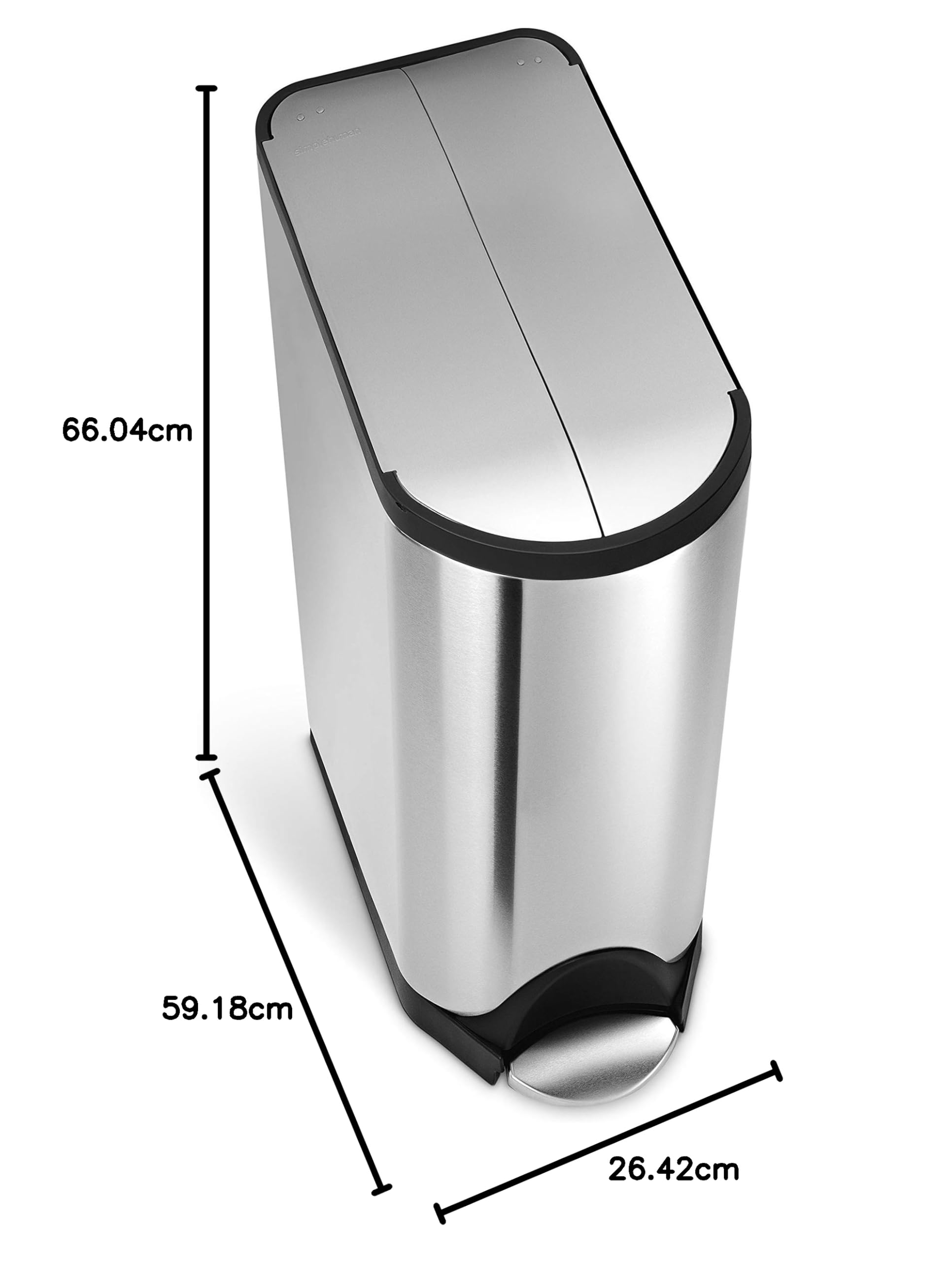 simplehuman-cw2017-cestino-a-farfalla-con-pedale-40l-20-20-raccolta-differenziat image 5