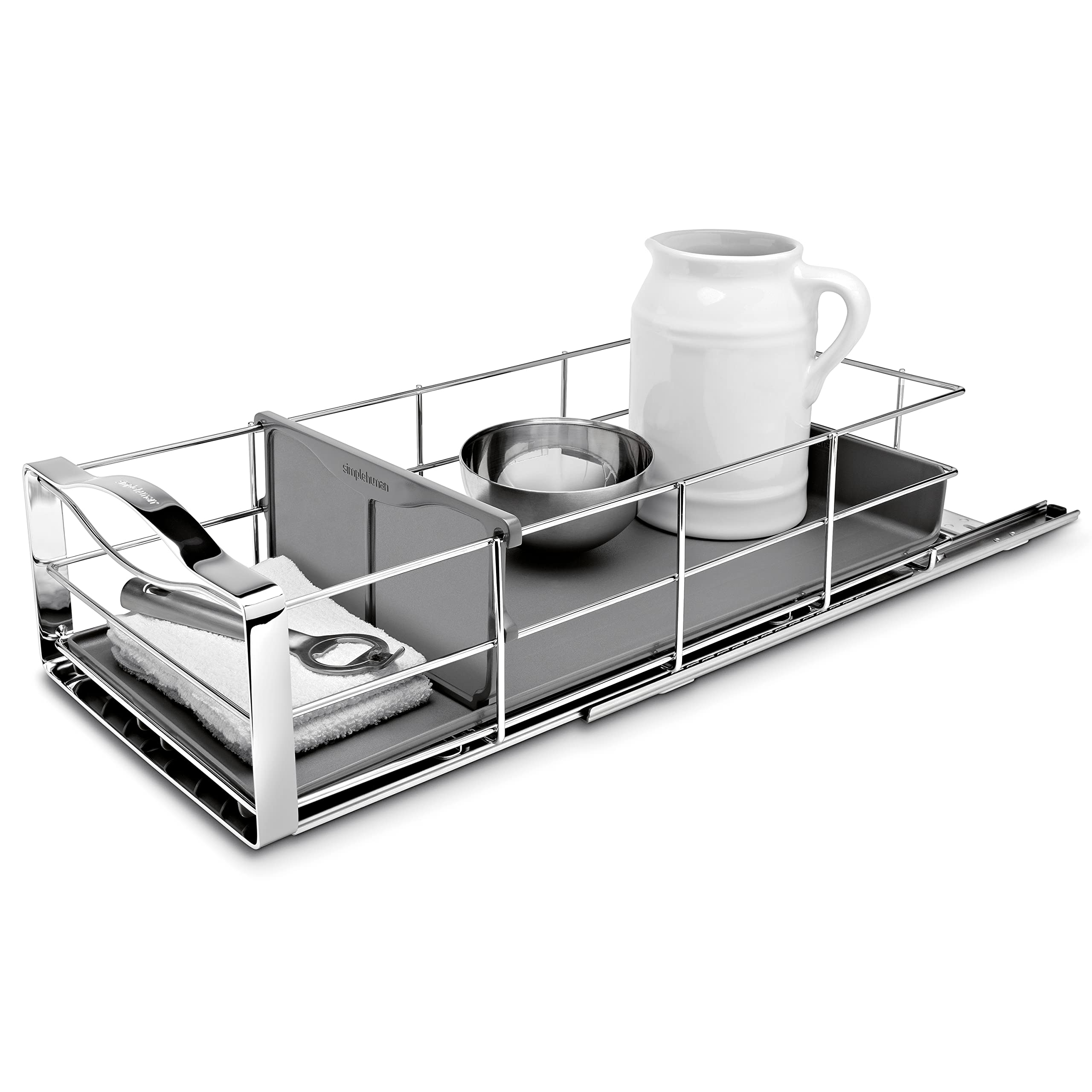 simplehuman-organizer-per-cabinet-a-estrazione-22-8-cm-guida-a-cuscinetti-a-sfer image 2