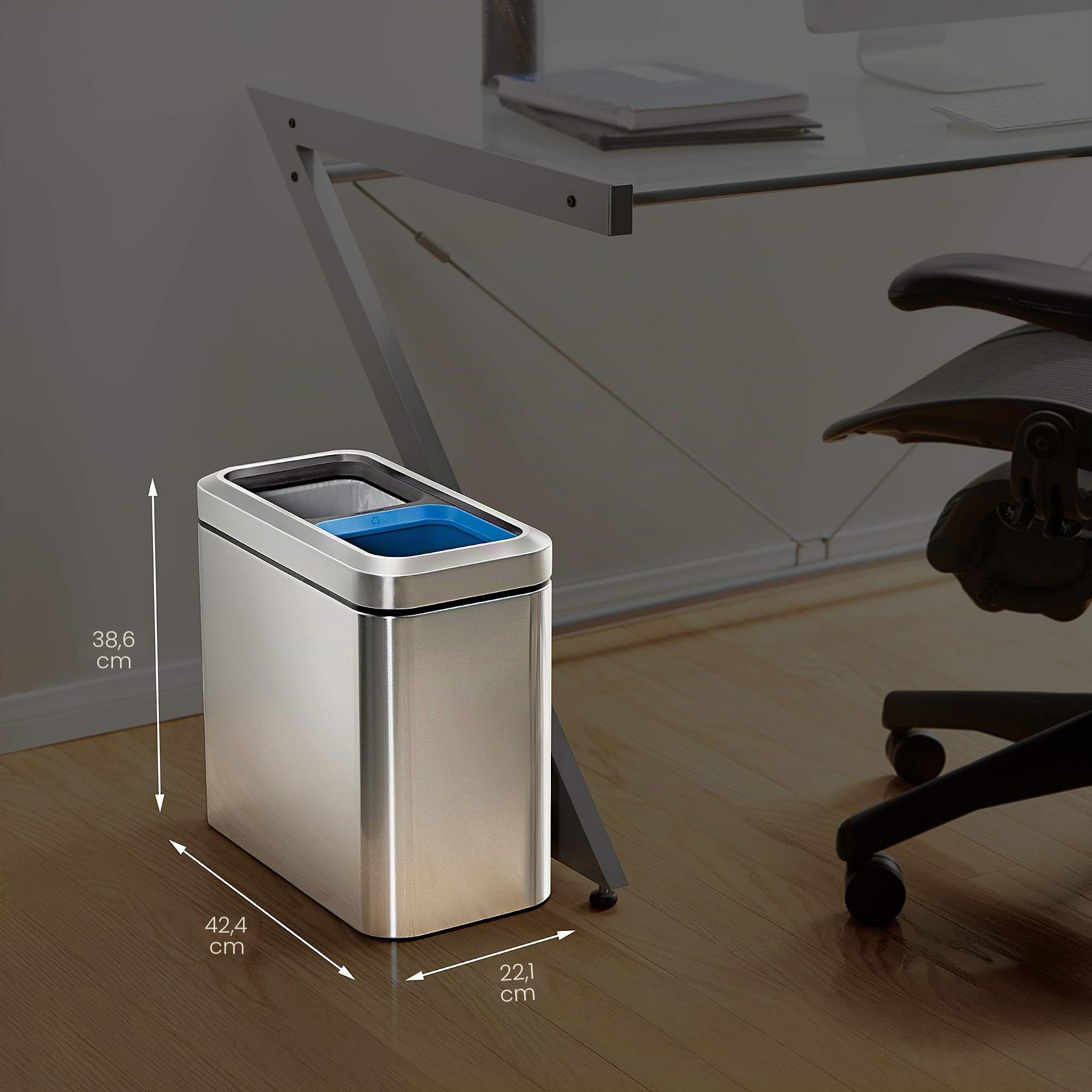 simplehuman-cw1470-cestino-raccolta-differenziata-aperto-slim-20-l-10-10-l-2-con image 5