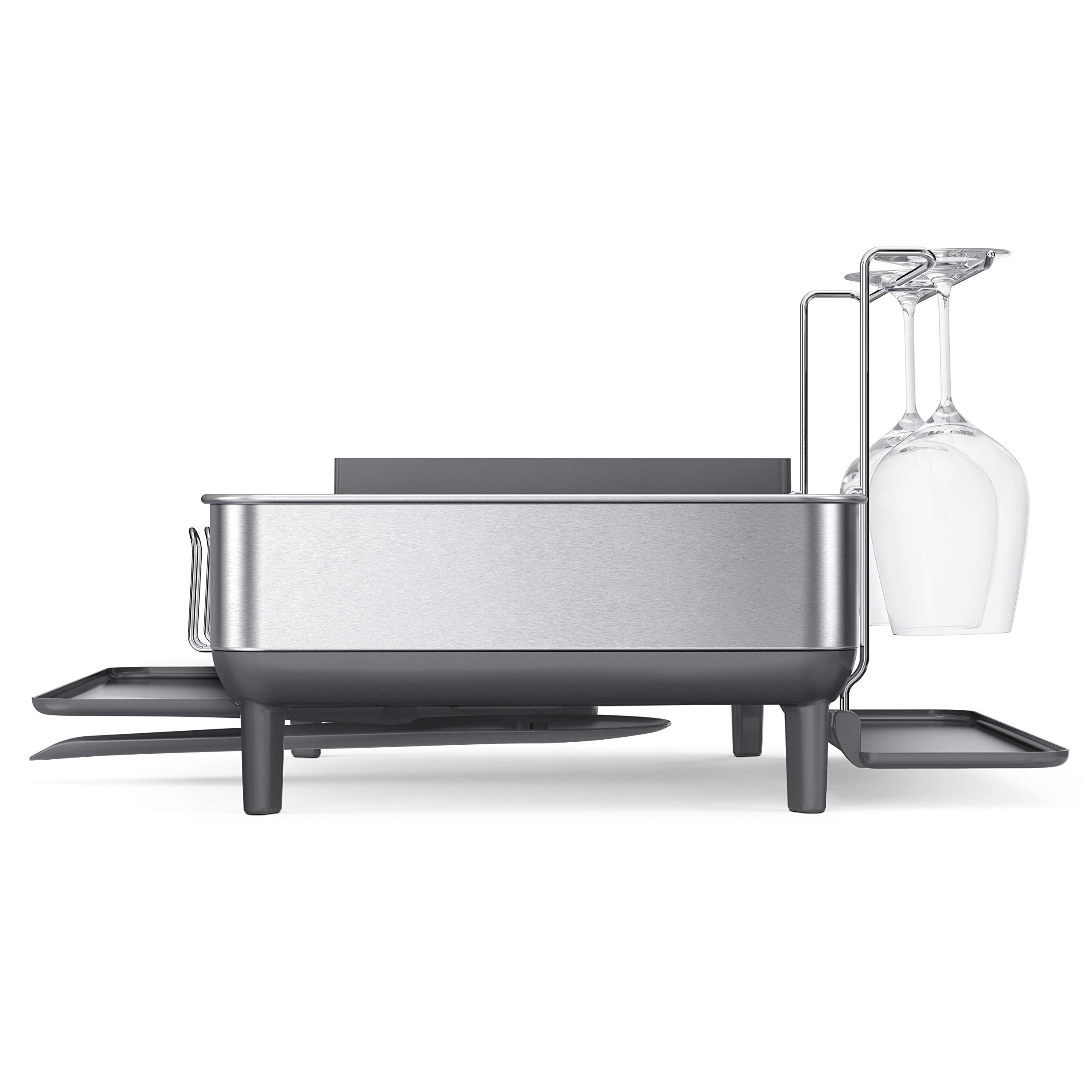 simplehuman-scolapiatti-con-telaio-in-acciaio-inox-beccuccio-girevole-e-supporto image 2