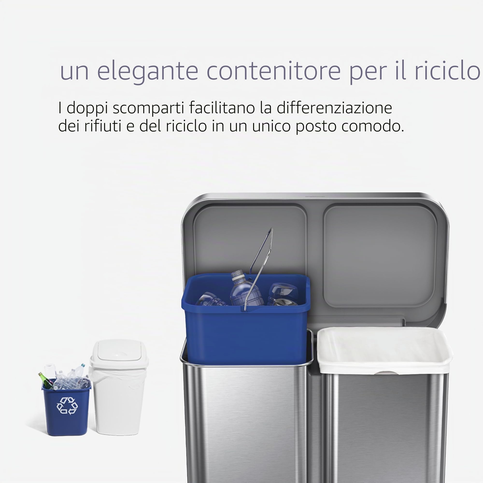 simplehuman-cw2025-cestino-doppio-scomparto-con-pedale-e-porta-sacchetti-58l-34- image 6