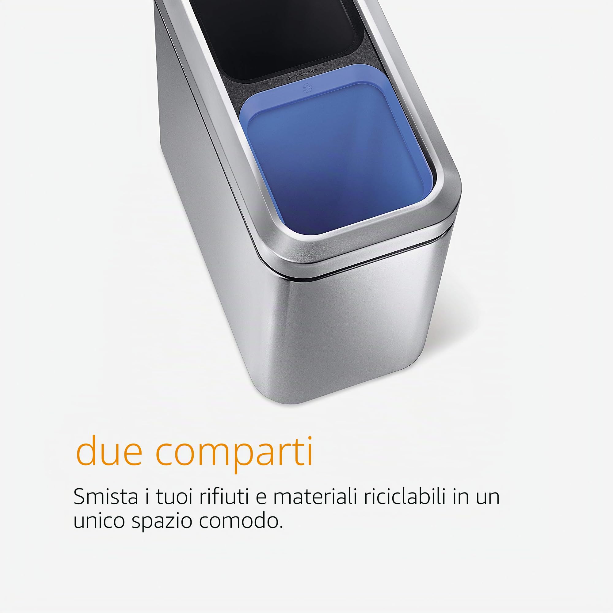 simplehuman-cw1470-cestino-raccolta-differenziata-aperto-slim-20-l-10-10-l-2-con image 4