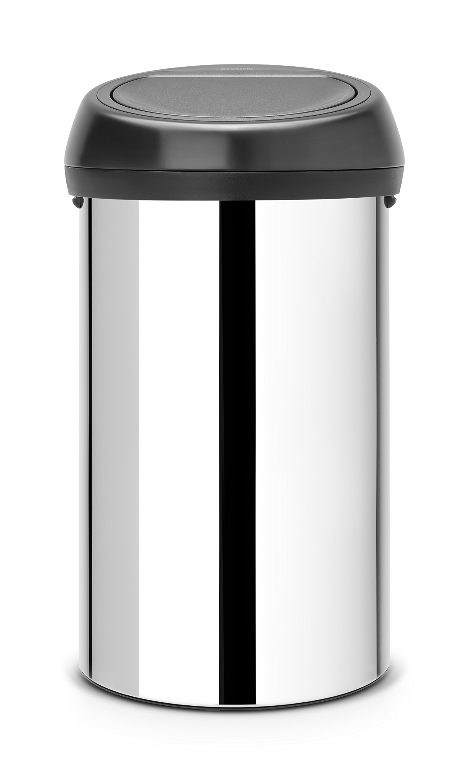 brabantia-touch-bin-pattumiera-da-cucina-60-l-acciaio-coperchio-e-corpo-nero-opa image 6
