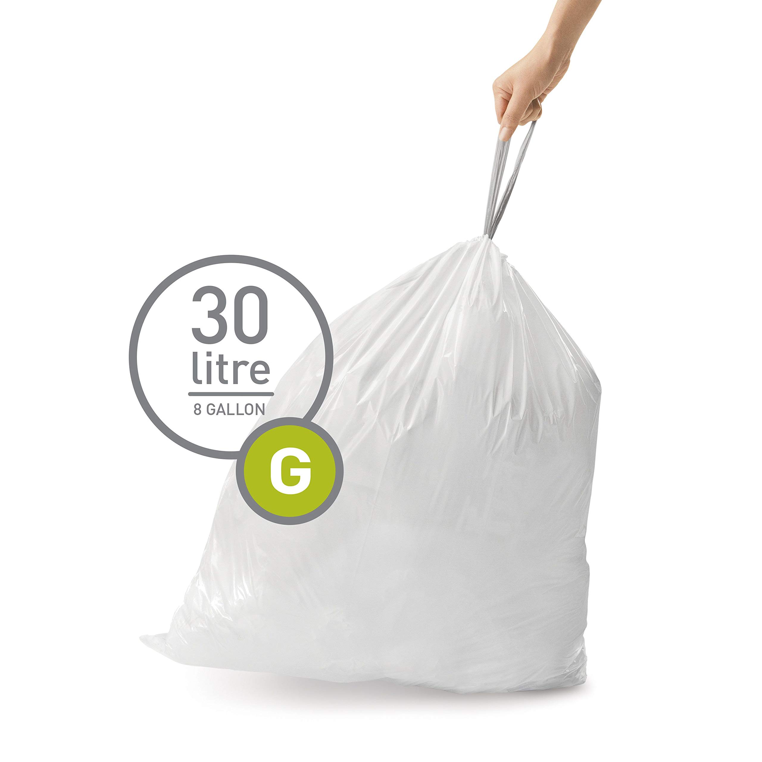 simplehuman-sacchetti-spazzatura-custom-fit-codice-j-bianchi-5-confezioni-da-20- image 4
