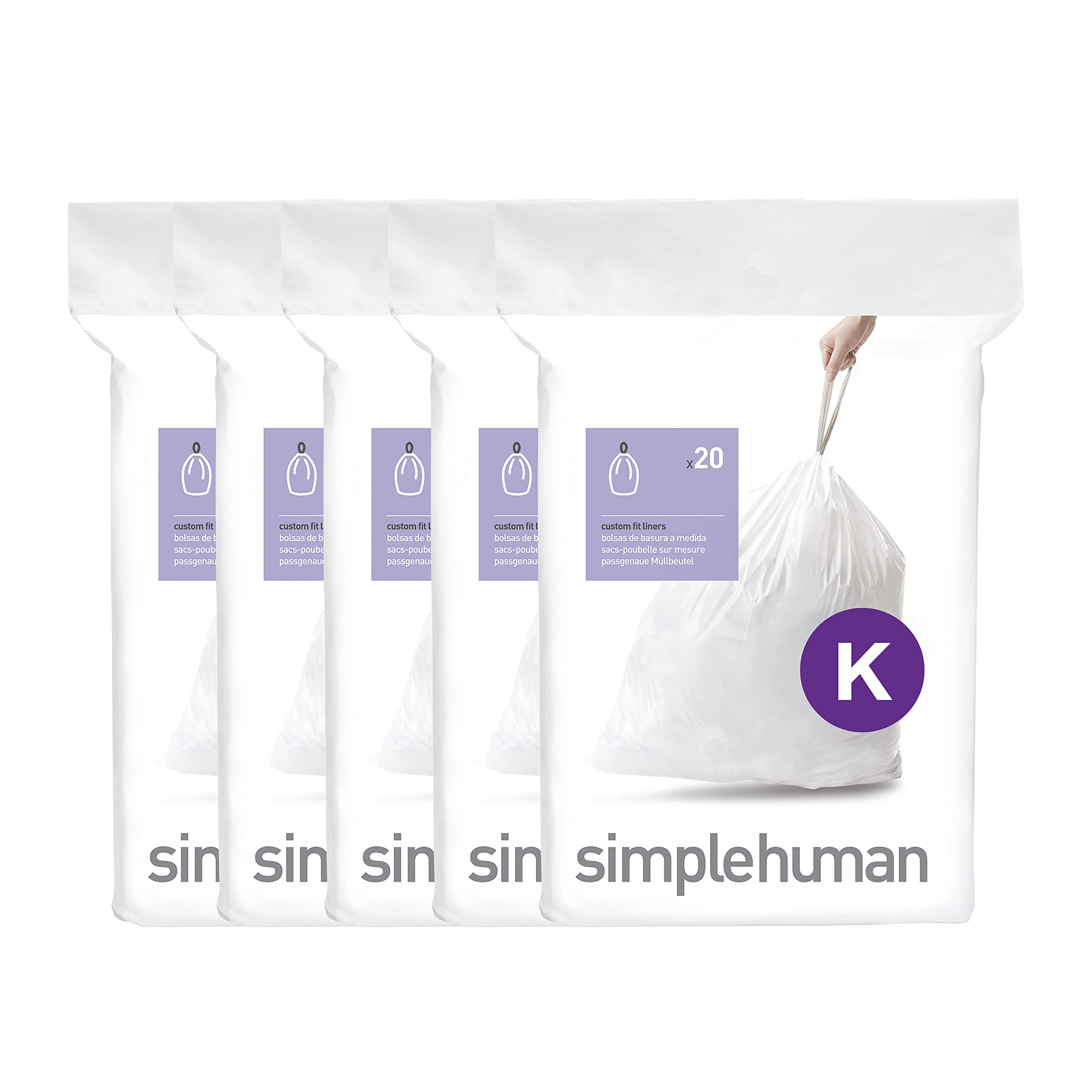 simplehuman-code-k-custom-fit-drawstring-bags-sacchetti-a-trascinamento-35-45-l- image 1