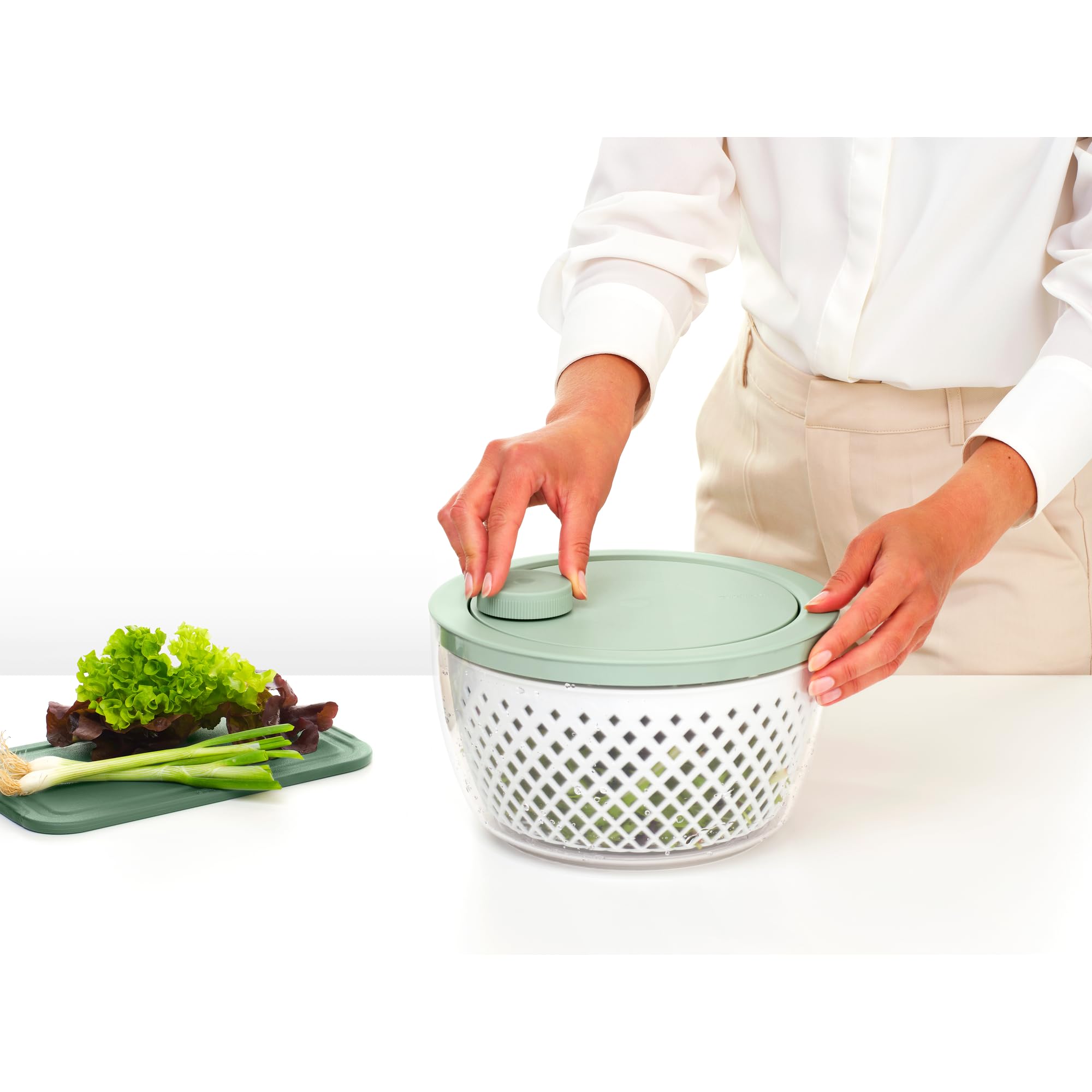 brabantia-tasty-centrifuga-per-insalata-3-in-1-con-ciotola-colino-e-base-antisci image 6