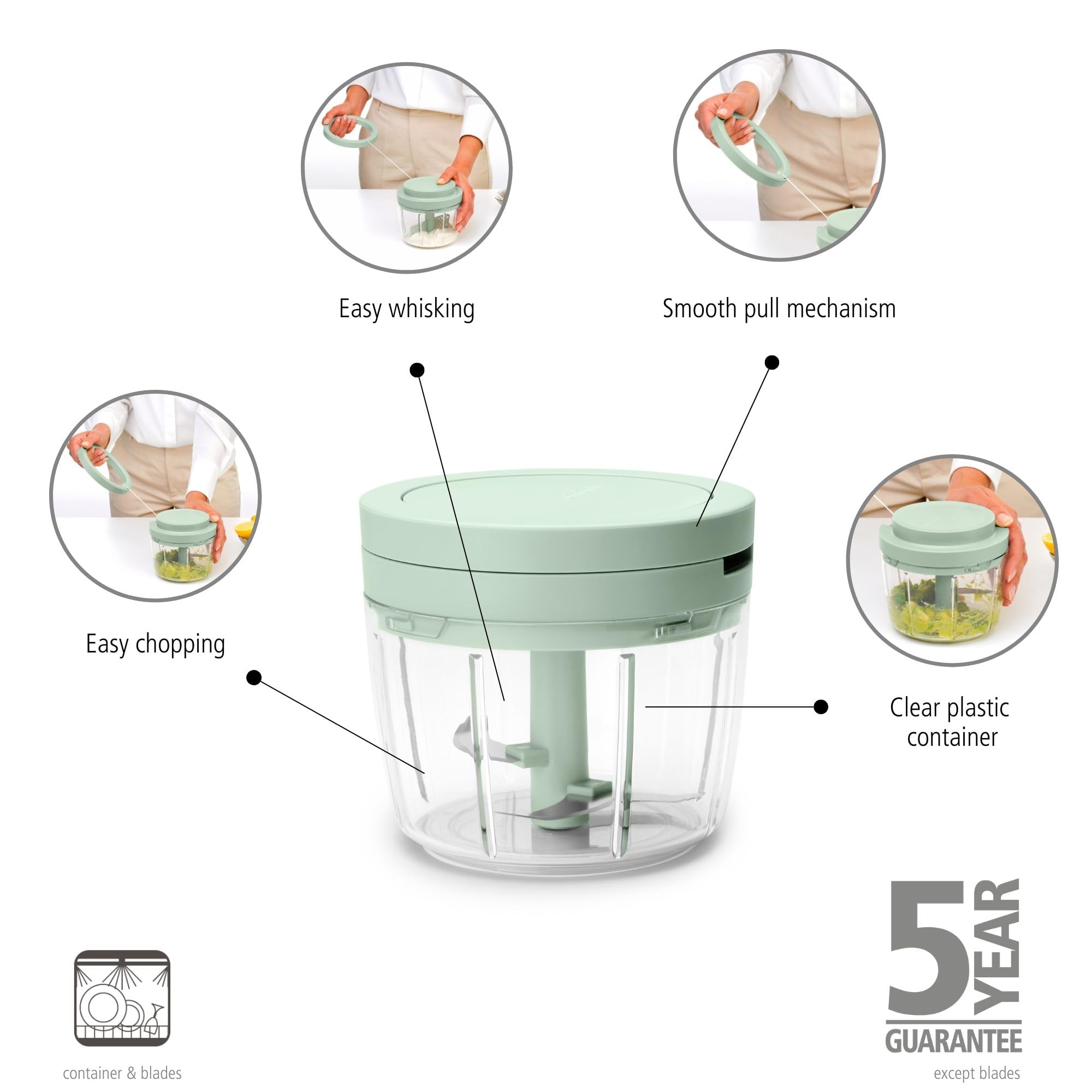 brabantia-tasty-tritatutto-manuale-con-lame-in-acciaio-inox-e-accessorio-frusta- image 4