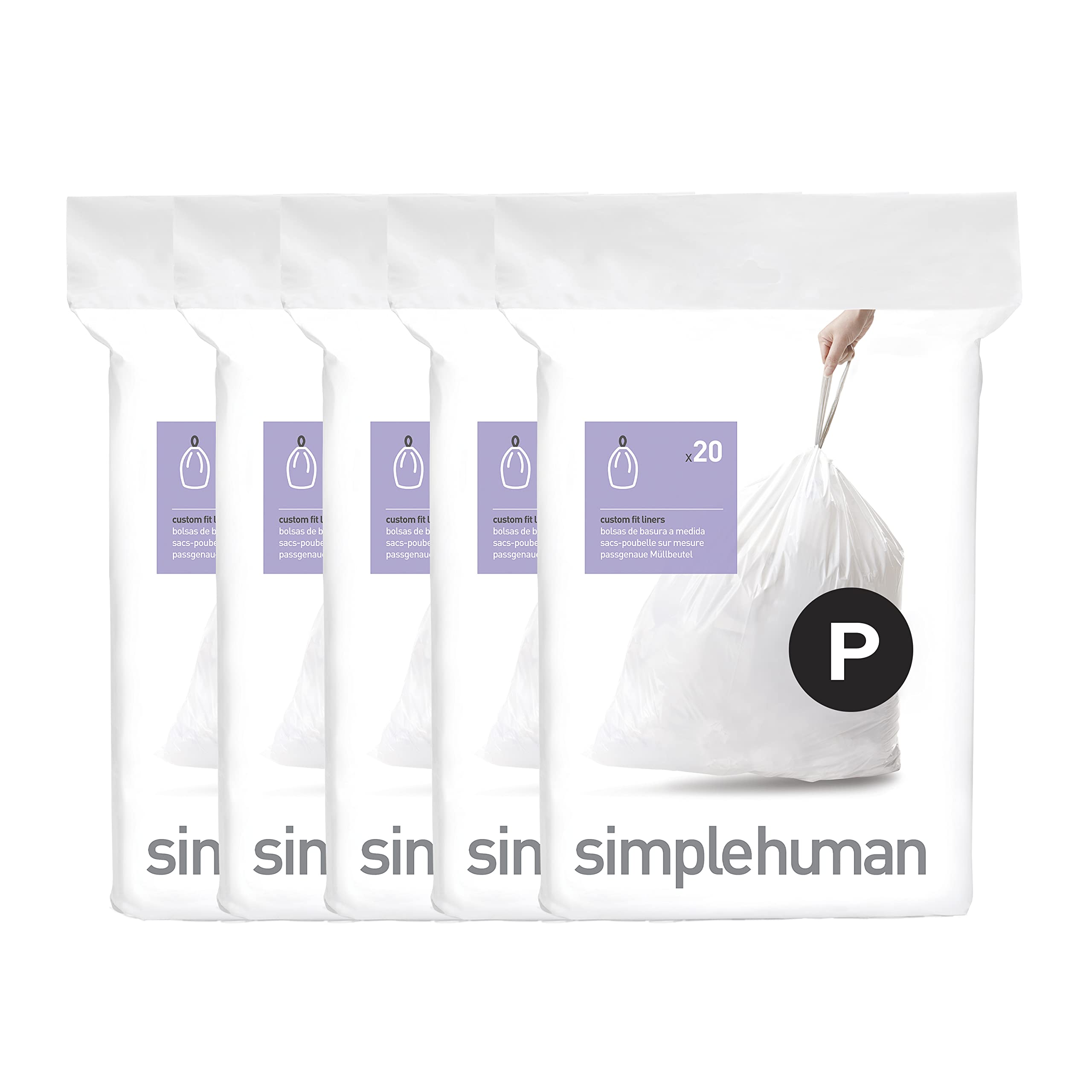simplehuman-cw0263-sacchetti-spazzatura-custom-fit-codice-p-bianchi-3-confezioni image 6