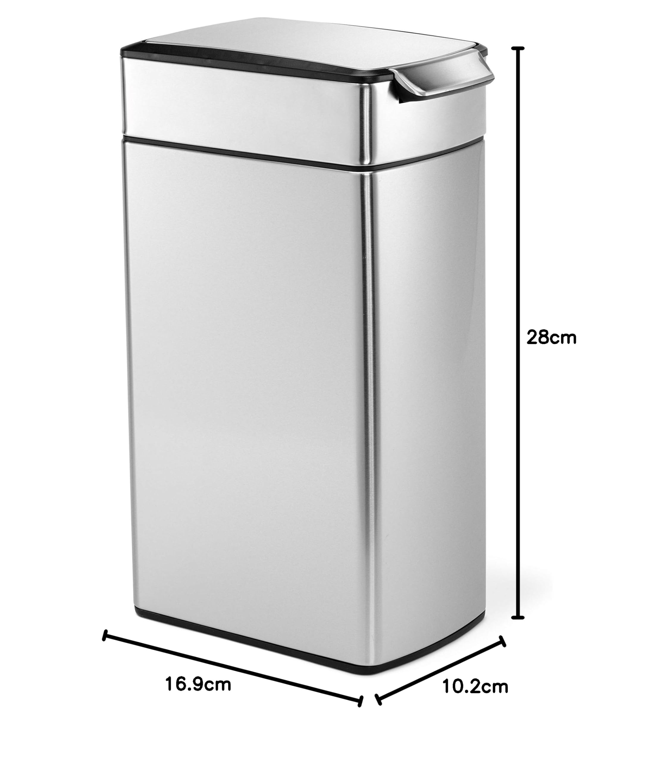 simplehuman-cw2016-cestino-da-cucina-sottile-con-touch-bar-acciaio-inox-spazzola image 6