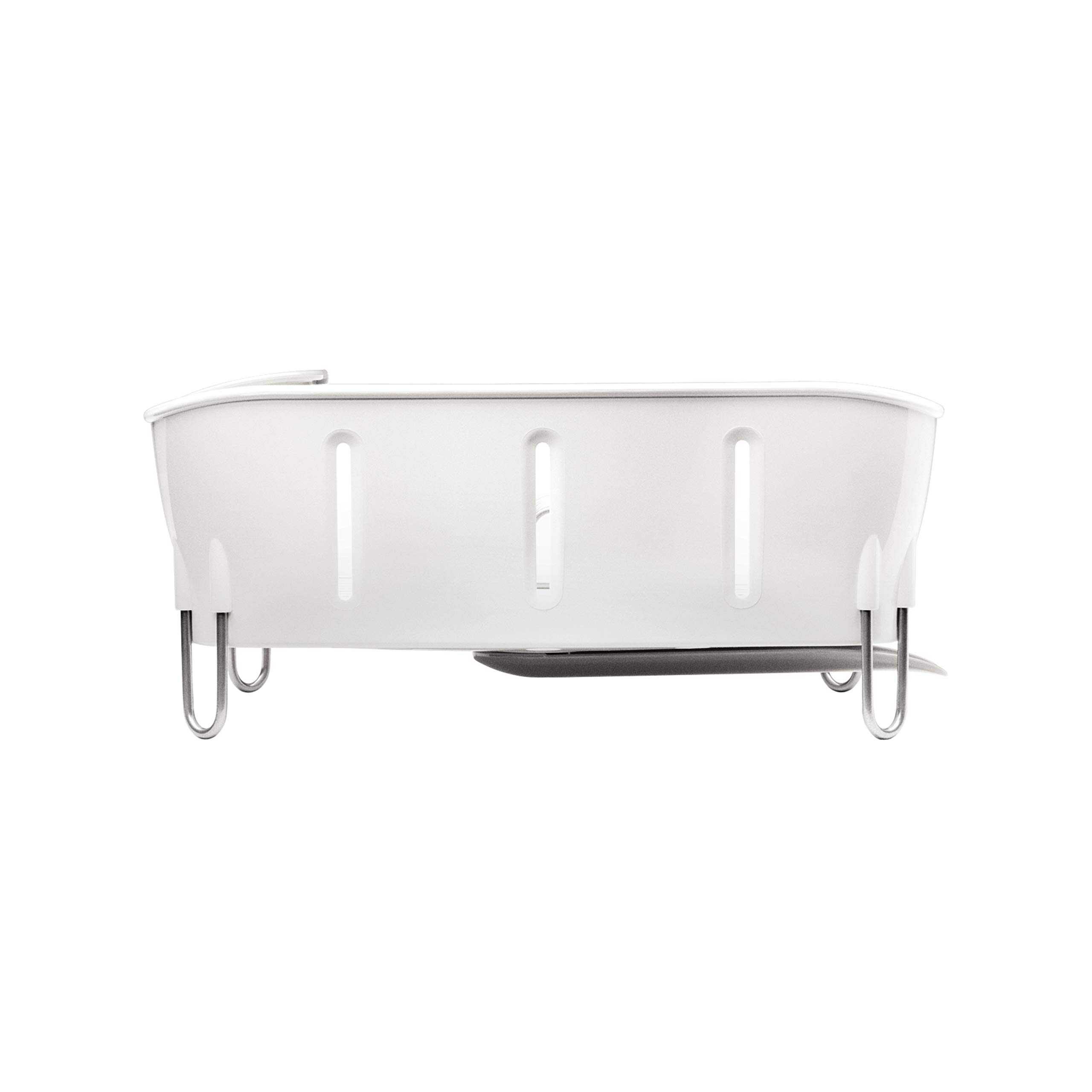 simplehuman-kt1104-scolapiatti-compatto-con-beccuccio-rotante-360-plastica-bianc image 4
