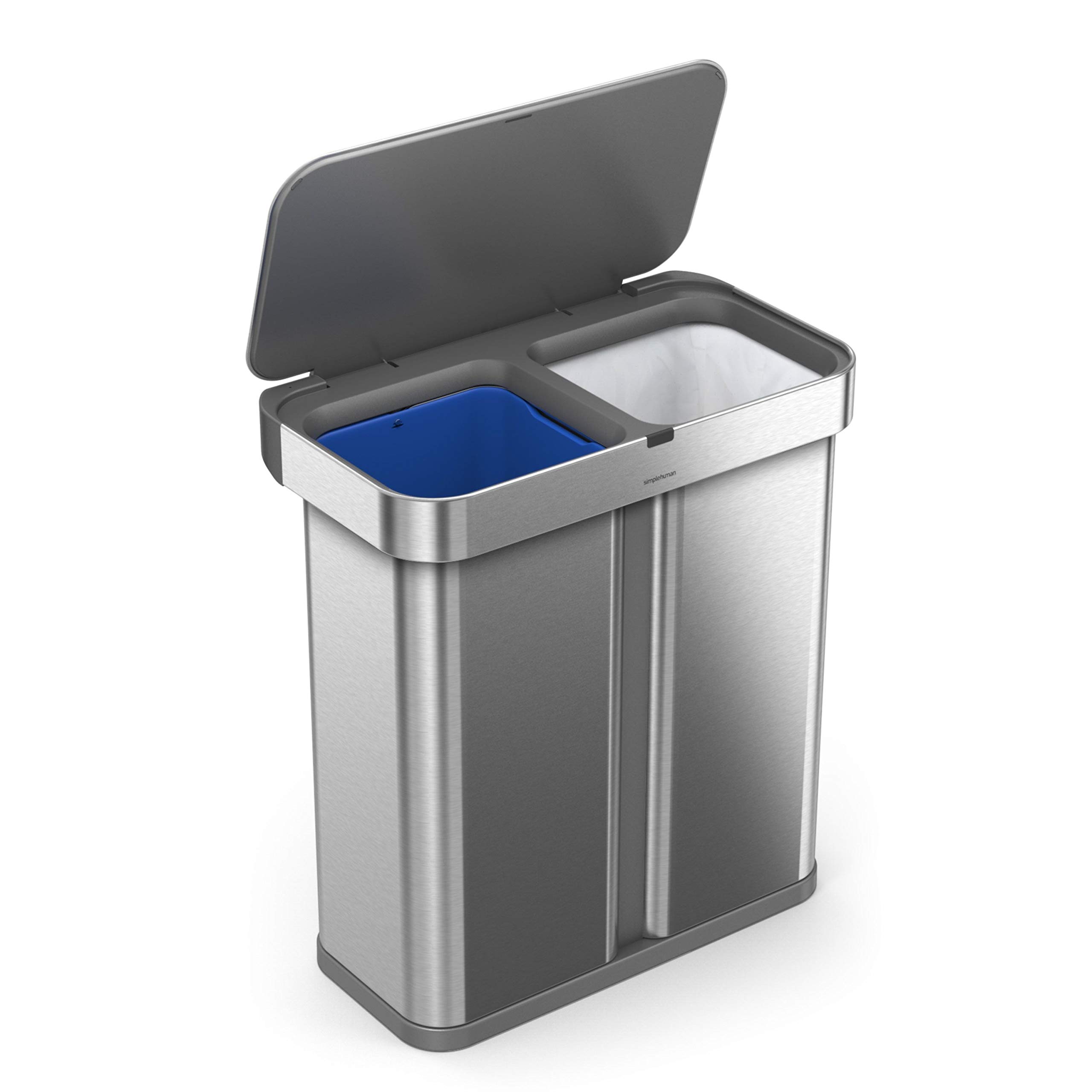 simplehuman-cestino-rettangolare-a-doppio-scomparto-58-l-34-24-con-sensore-di-mo image 4