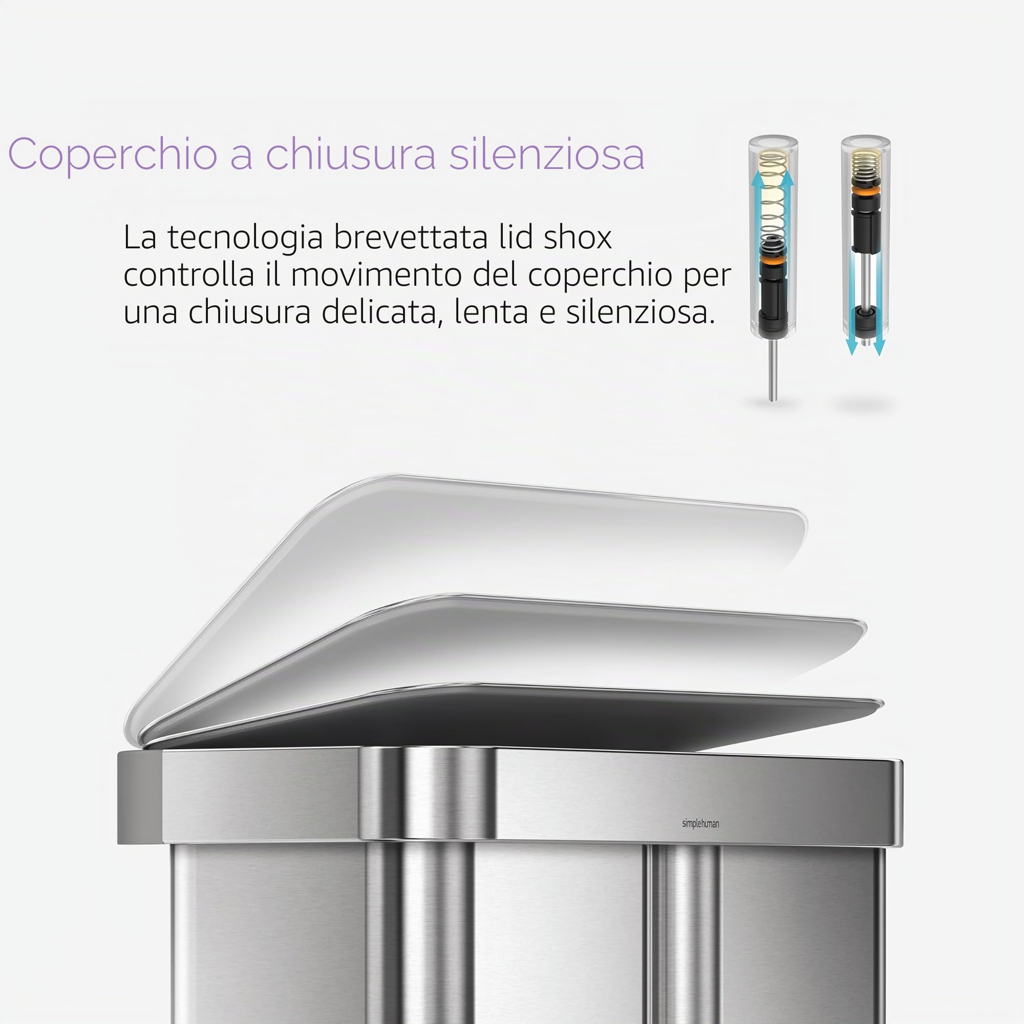 simplehuman-cw2025-cestino-doppio-scomparto-con-pedale-e-porta-sacchetti-58l-34- image 3