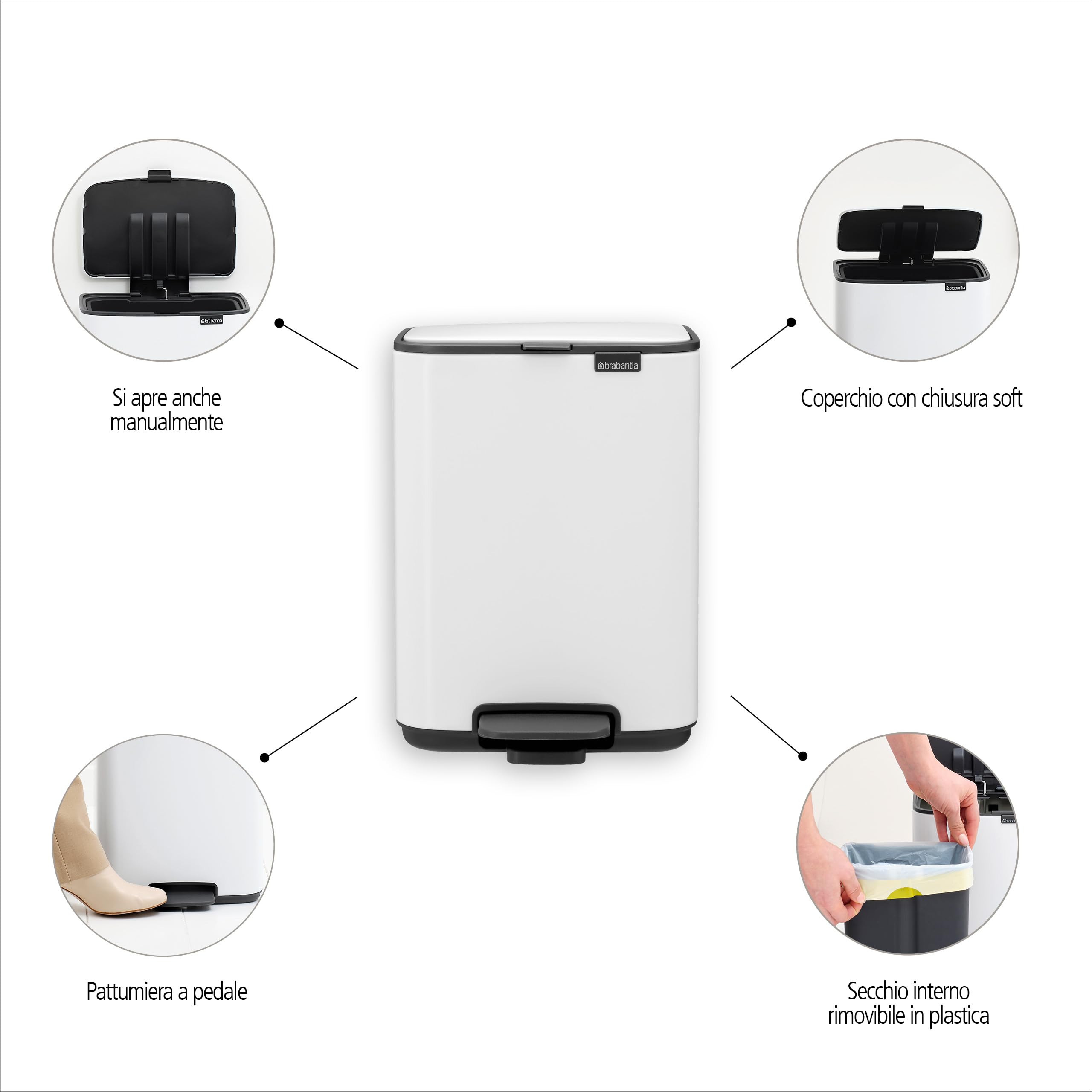 brabantia-bo-pattumiera-a-pedale-30l-mineral-infinite-grey-coperchio-soft-close- image 2