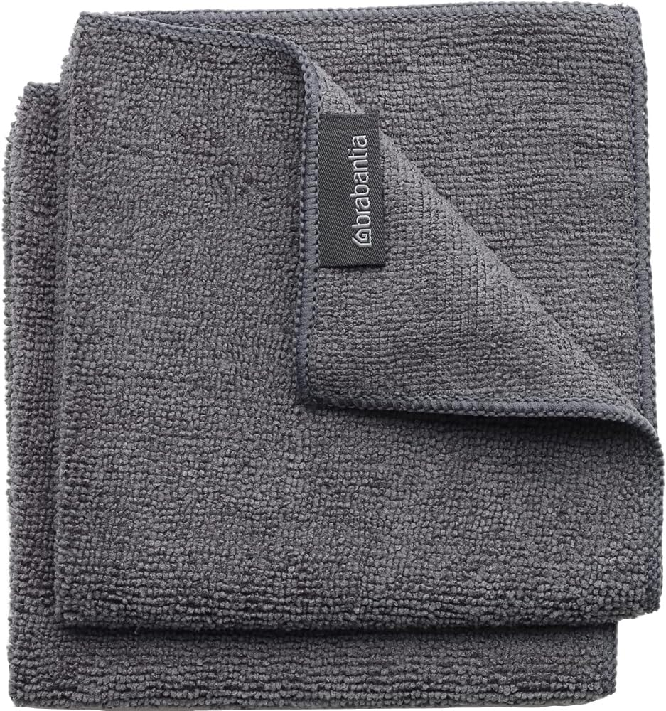 brabantia-sink-side-set-2-panni-pulizia-in-microfibra-dark-grey-assorbenti-e-lav image 1