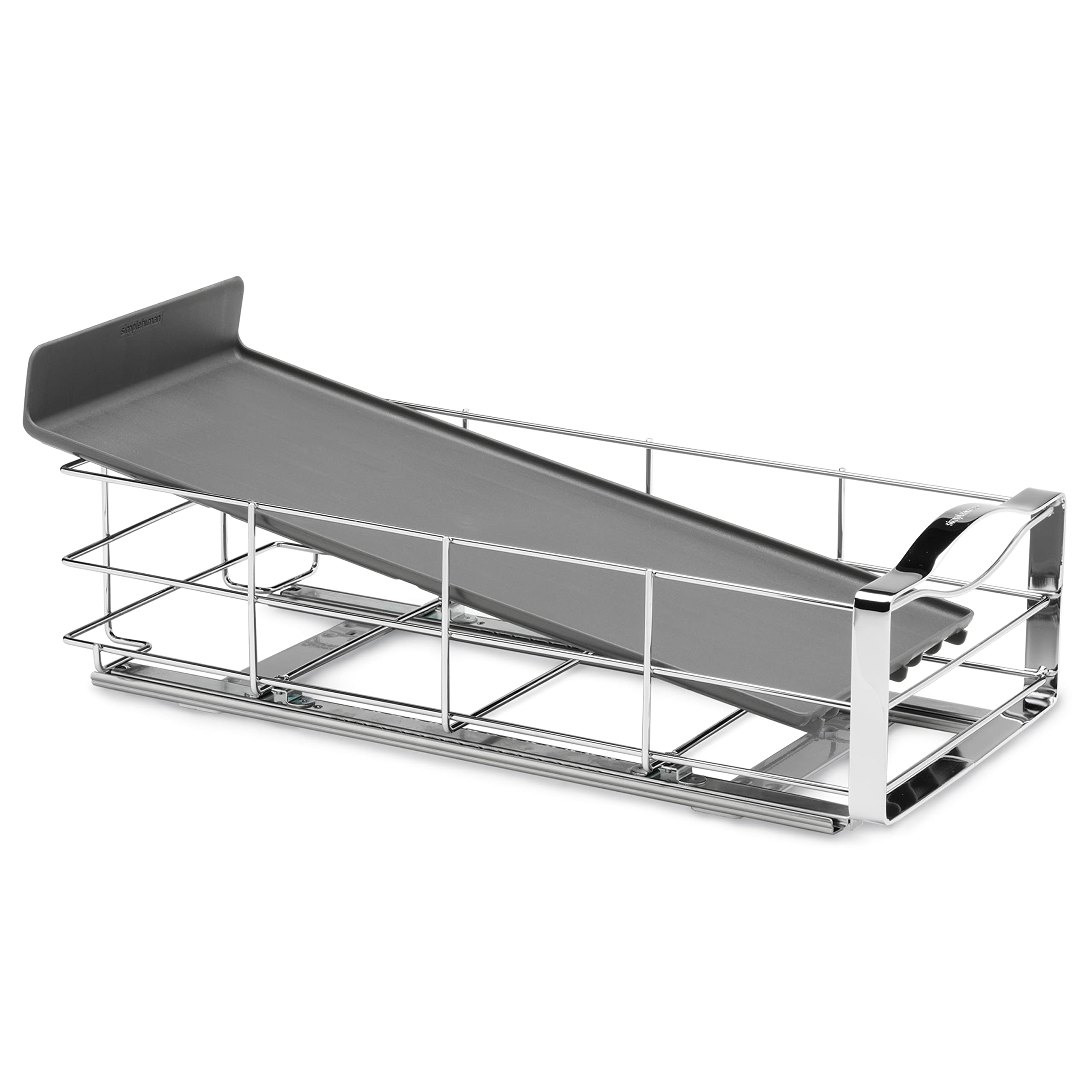 simplehuman-organizer-per-cabinet-a-estrazione-22-8-cm-guida-a-cuscinetti-a-sfer image 3