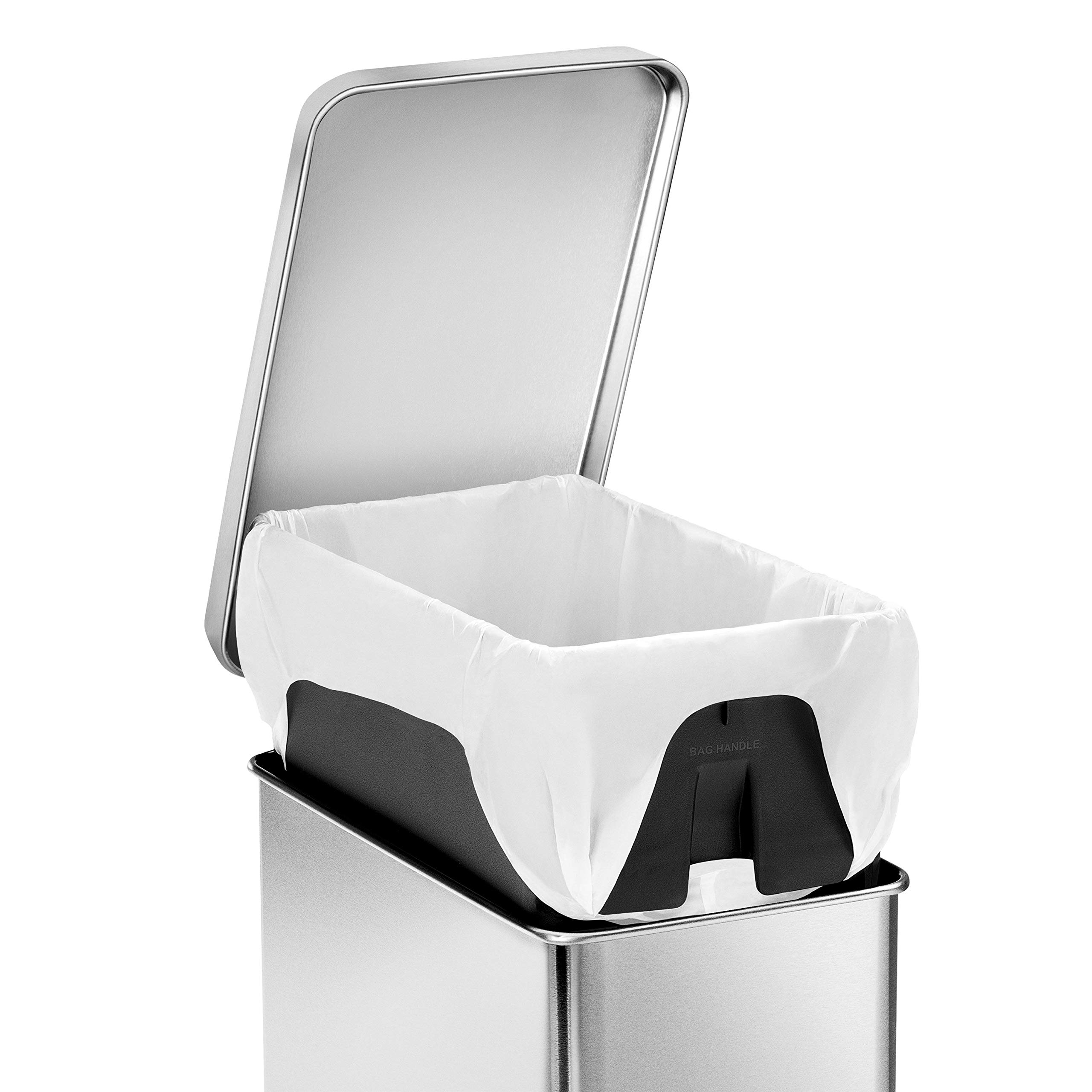 simplehuman-cw1898cb-cestino-a-profilo-con-pedale-da-bagno-10-l-acciaio-inox-spa image 3