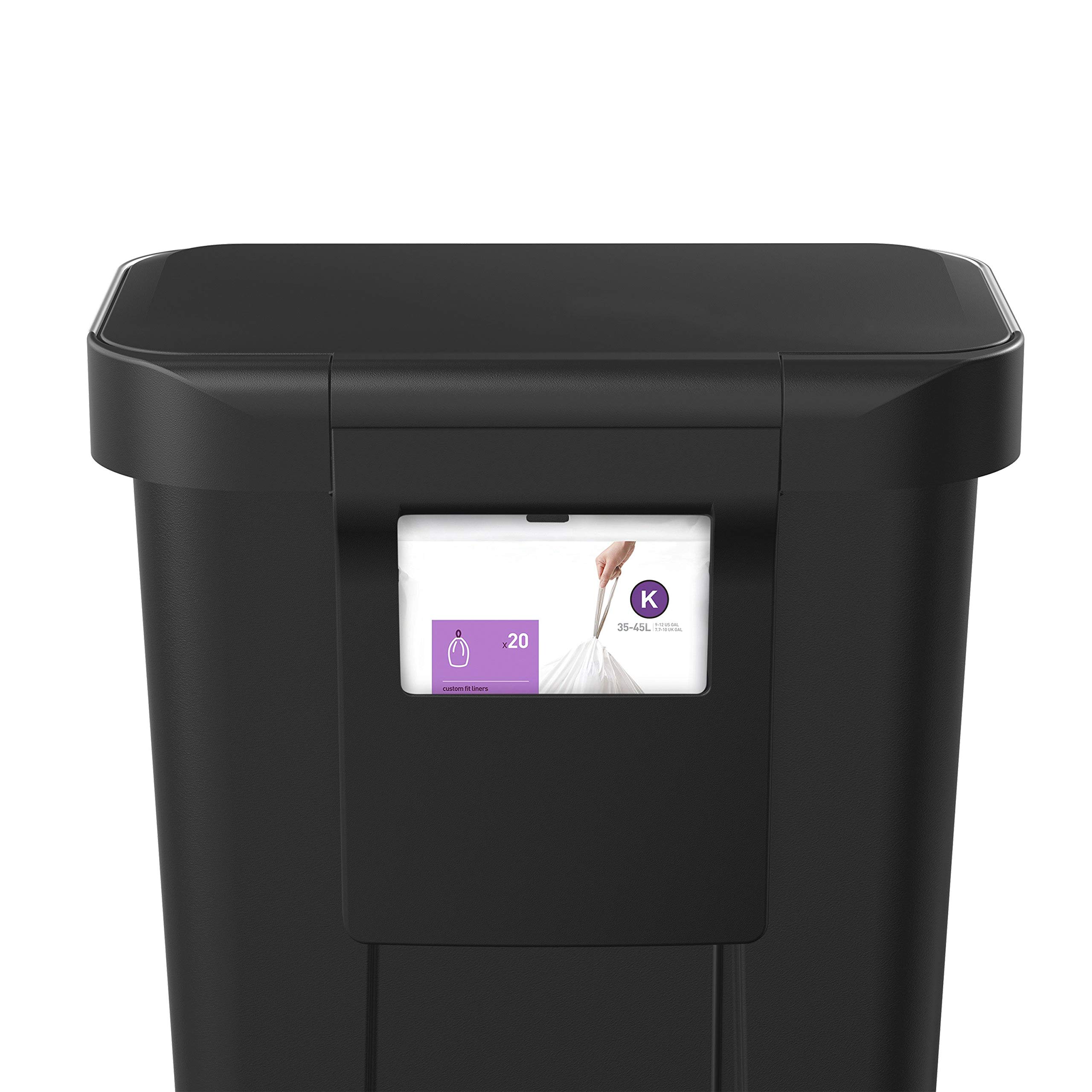 simplehuman-cw1385cb-cestino-rettangolare-a-pedale-da-cucina-45-l-plastica-nera- image 4