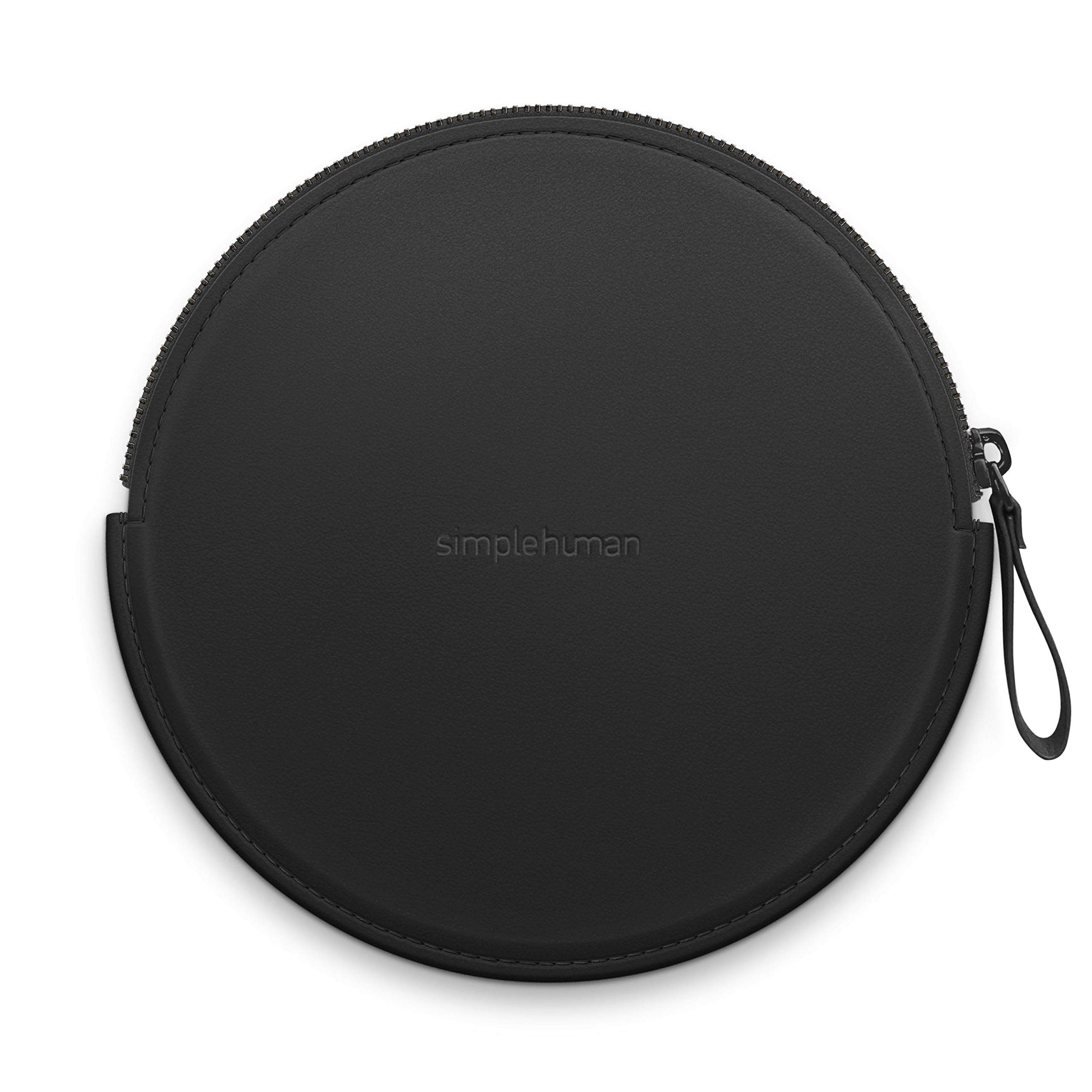 simplehuman-custodia-con-zip-per-specchio-con-sensore-compatto-finta-pelle-cucit image 6