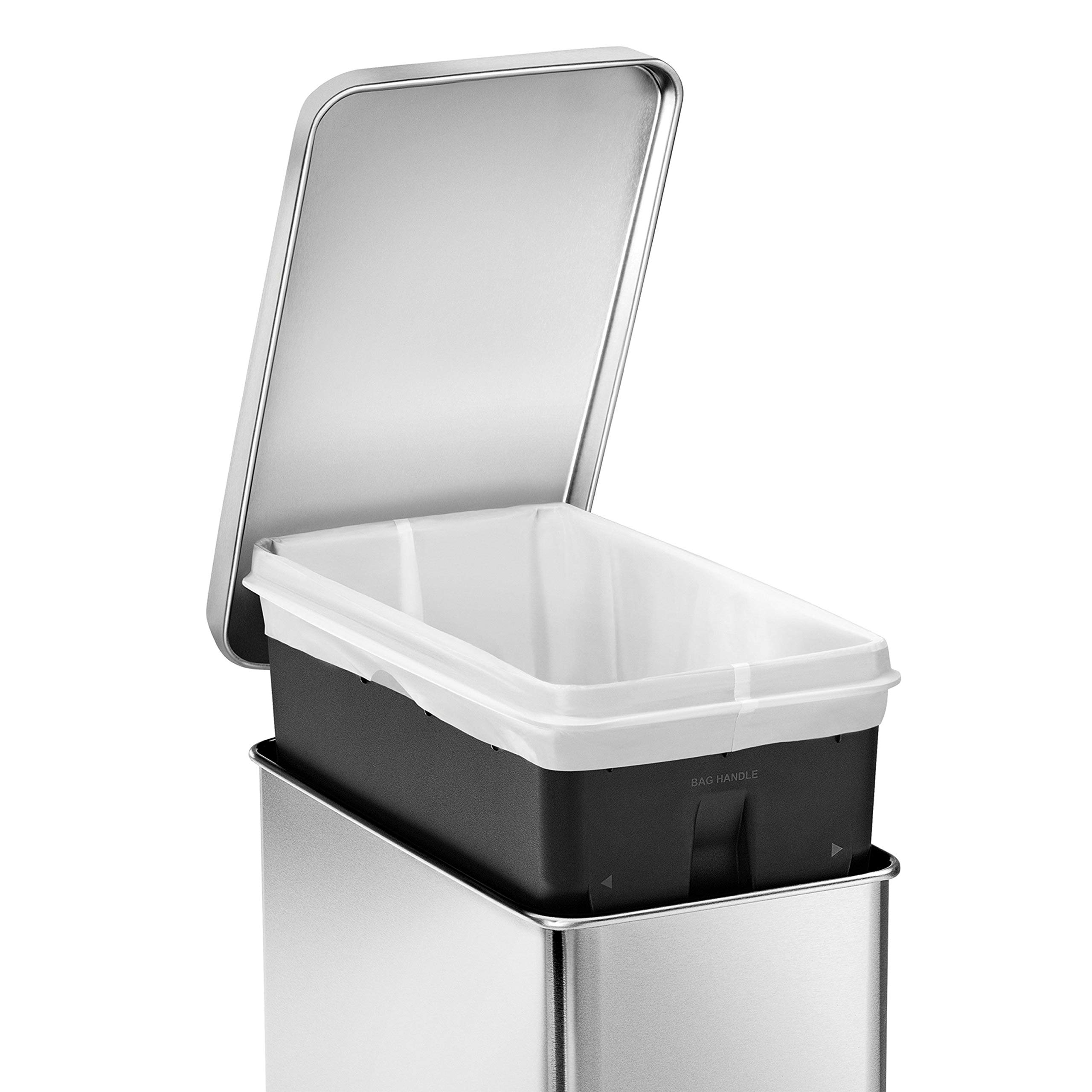 simplehuman-cw1898cb-cestino-a-profilo-con-pedale-da-bagno-10-l-acciaio-inox-spa image 4