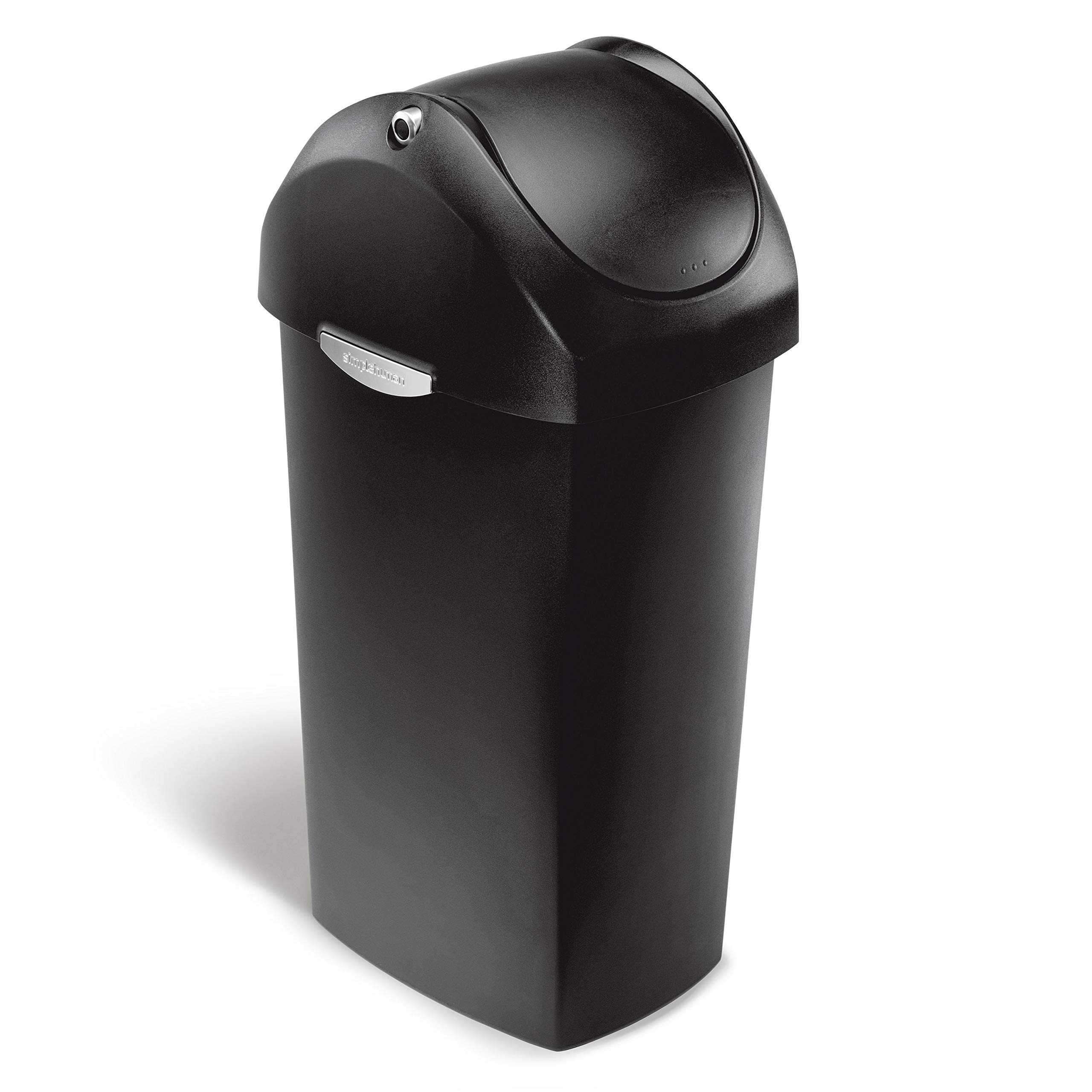 simplehuman-cestino-con-coperchio-oscillante-40-l-plastica-nera image 5