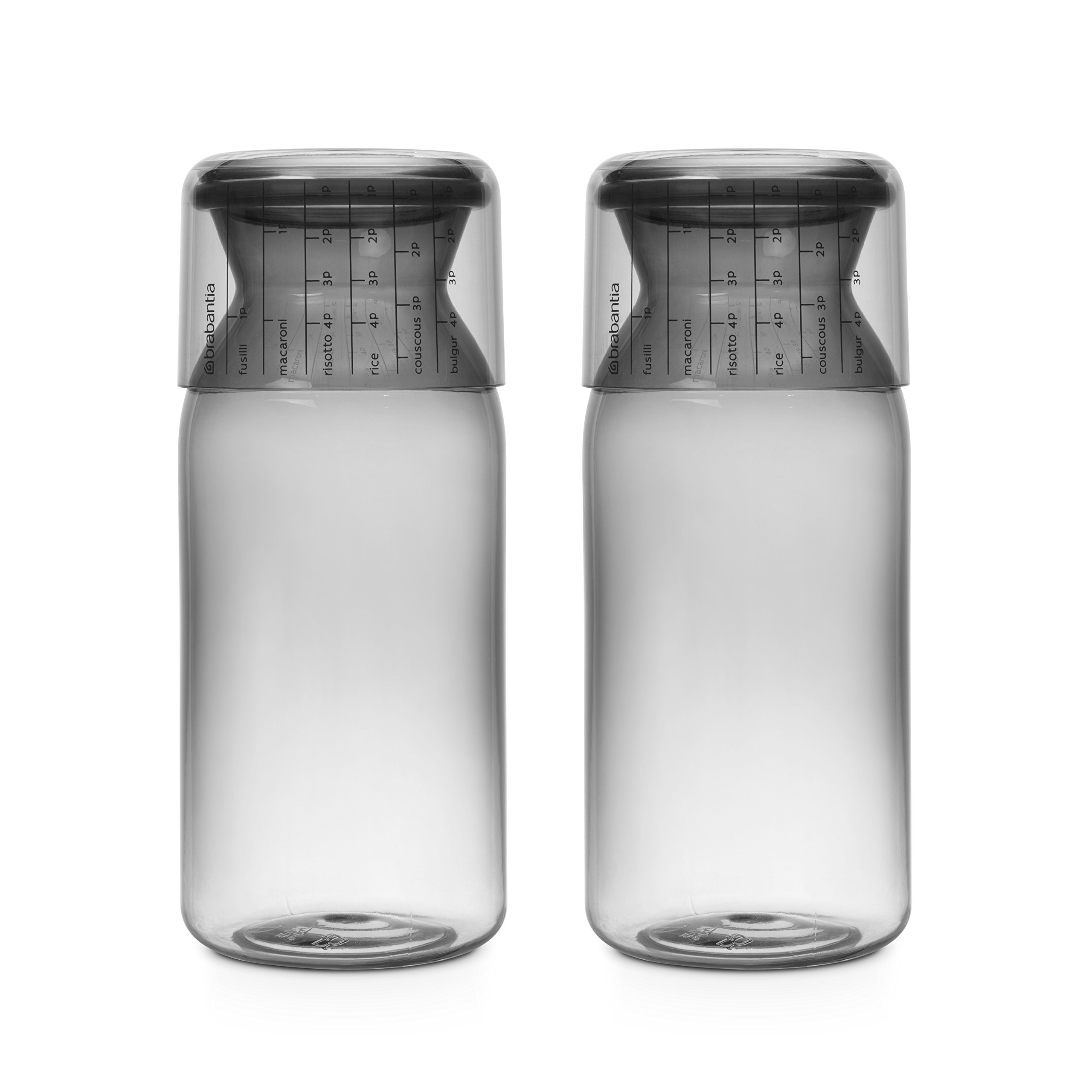 brabantia-barattolo-con-coperchio-misurino-set-di-2-grigio-scuro-24-x-9-4-x-9-4- image 1