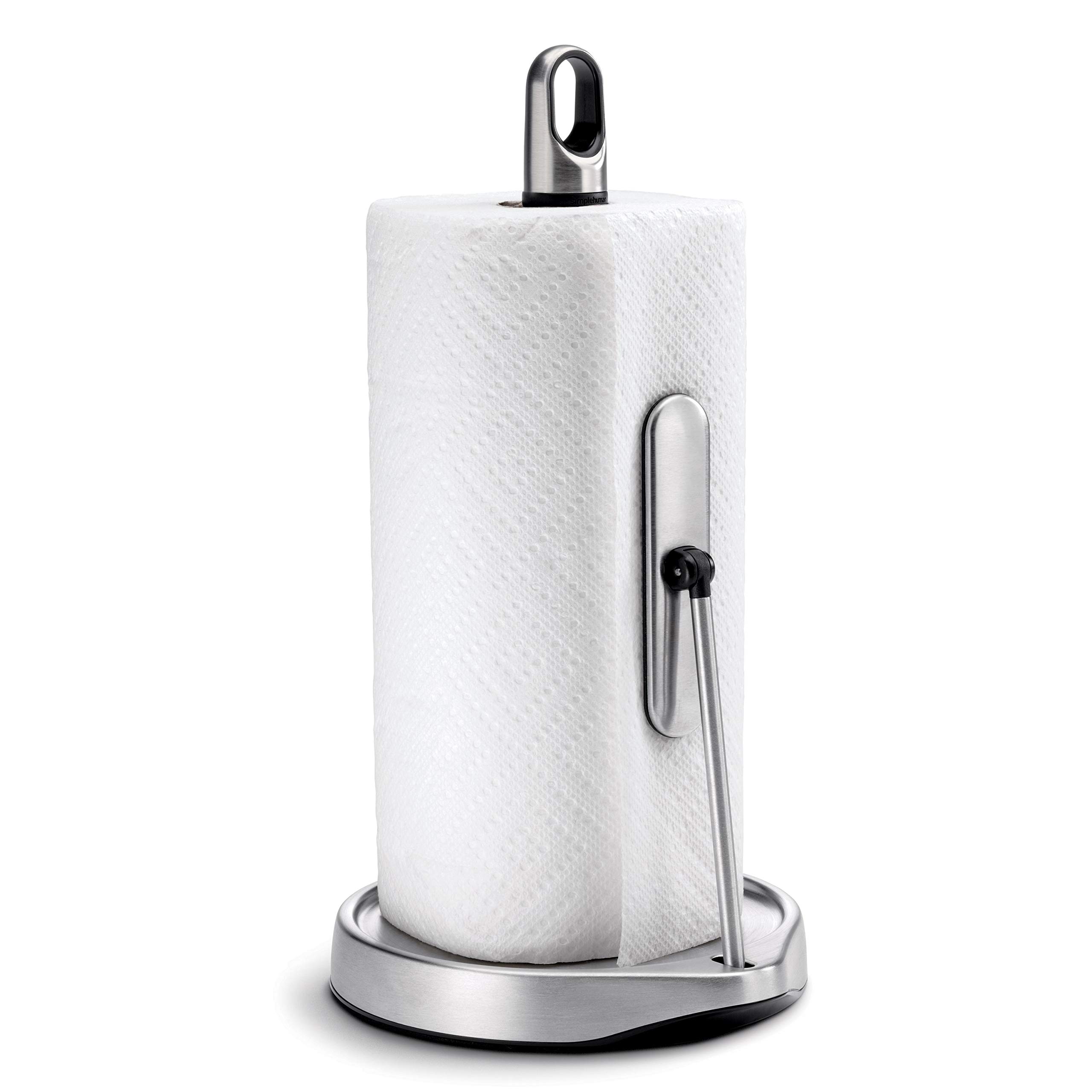 simplehuman-portarotolo-porta-asciugamani-di-carta-a-tensione-in-piedi-strappo-c image 6