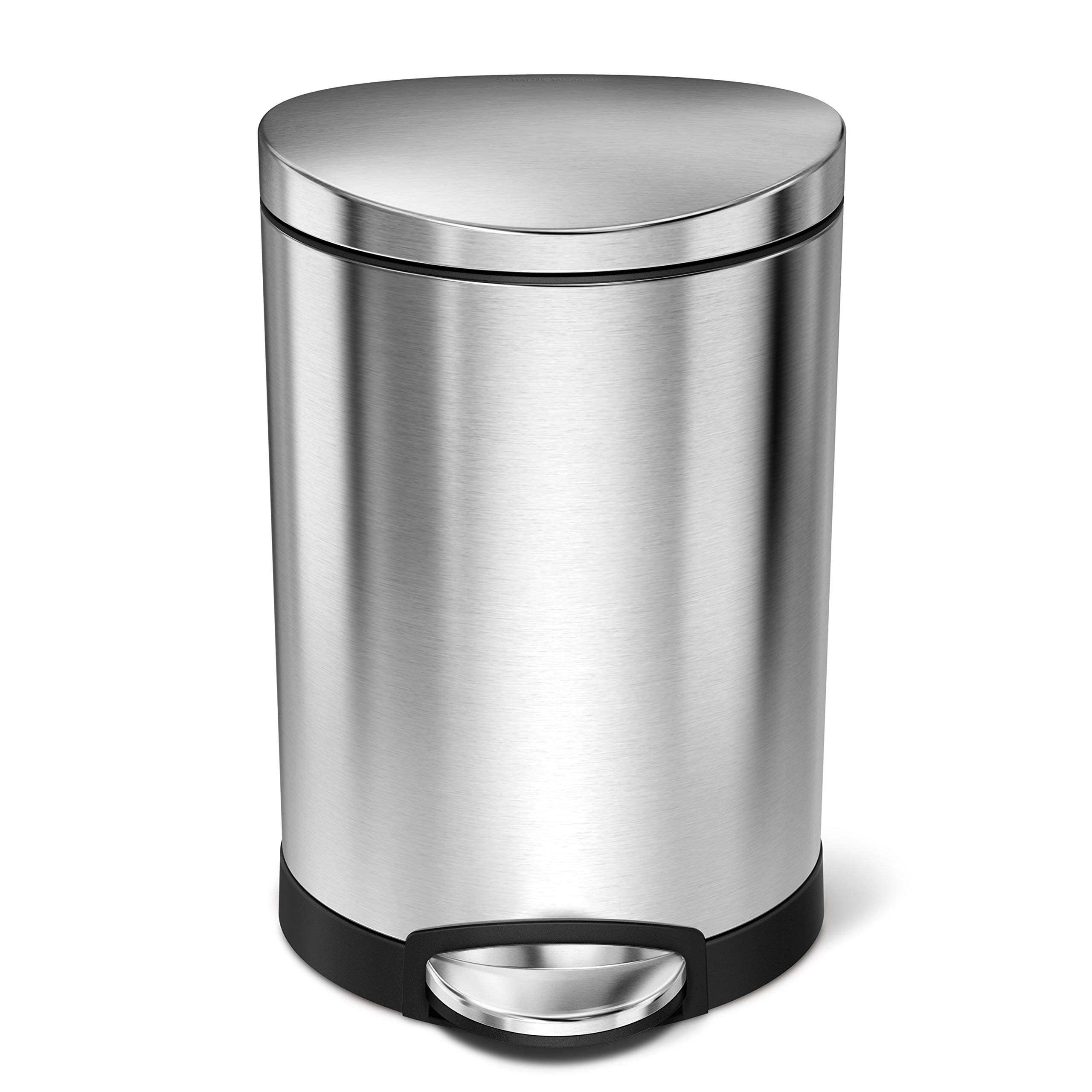 simplehuman-cw1834cb-cestino-a-pedale-semi-rotondo-6-l-pattumiera-compatta-per-b image 2