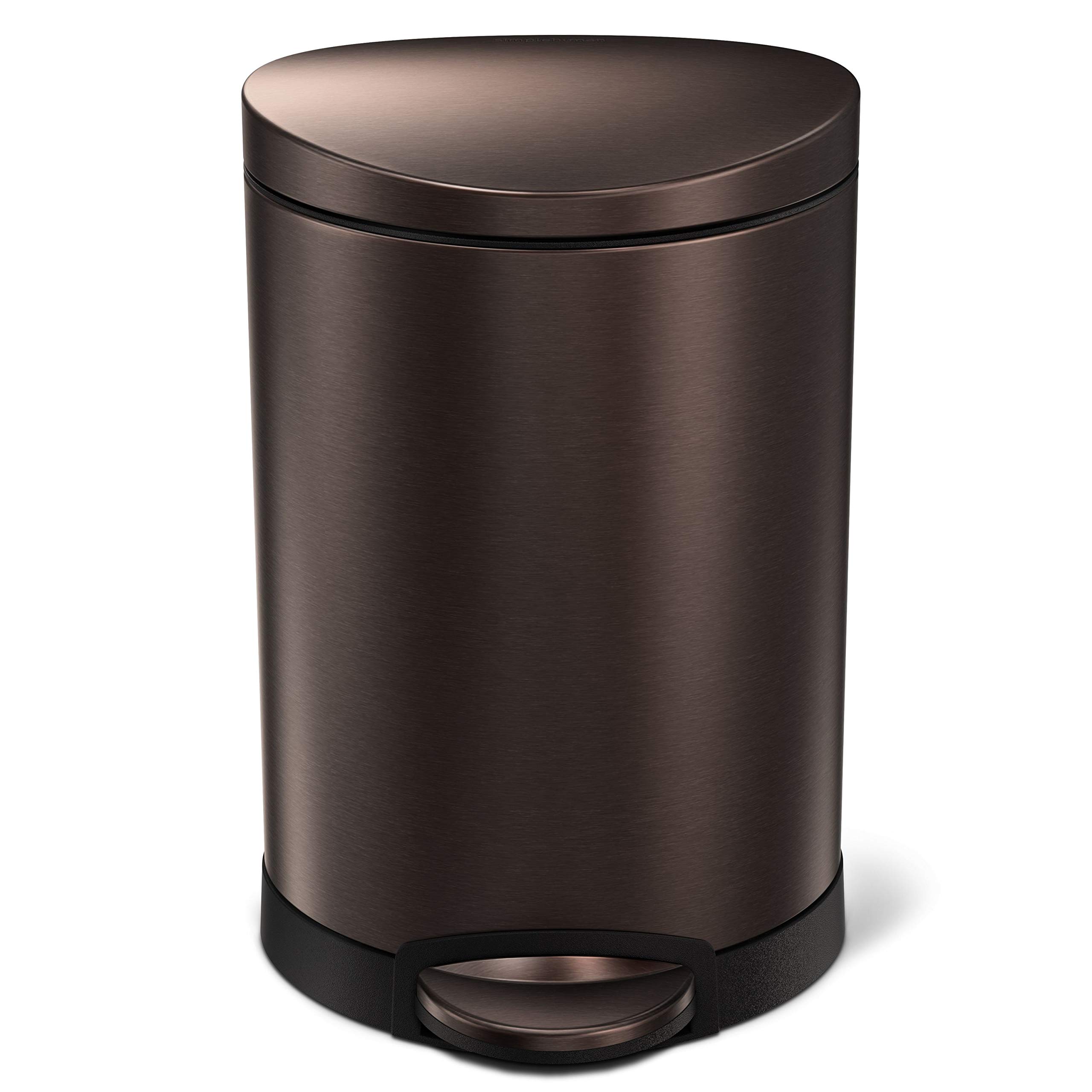 simplehuman-cw1834cb-cestino-a-pedale-semi-rotondo-6-l-pattumiera-compatta-per-b image 6