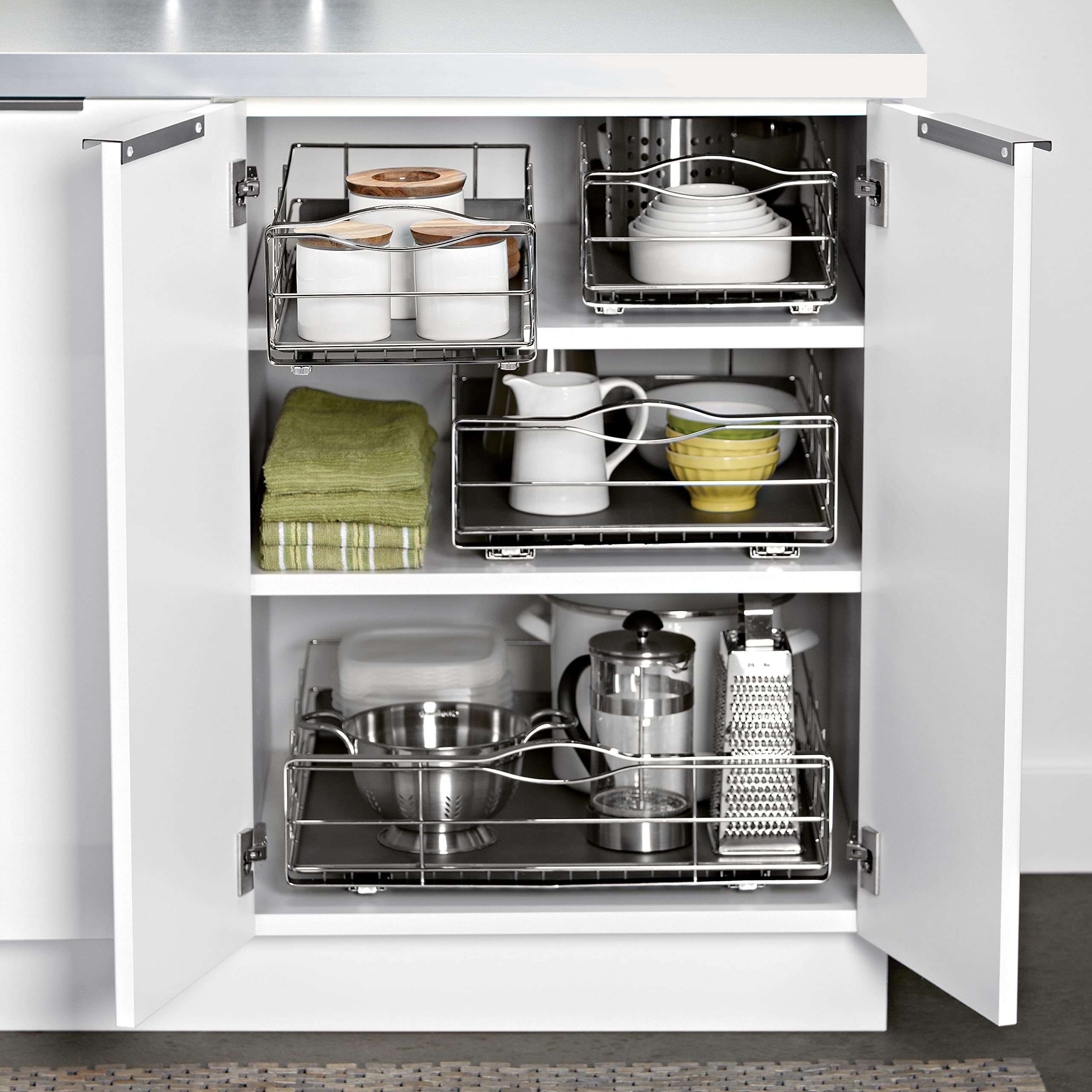 simplehuman-organizer-per-cabinet-a-estrazione-22-8-cm-guida-a-cuscinetti-a-sfer image 4