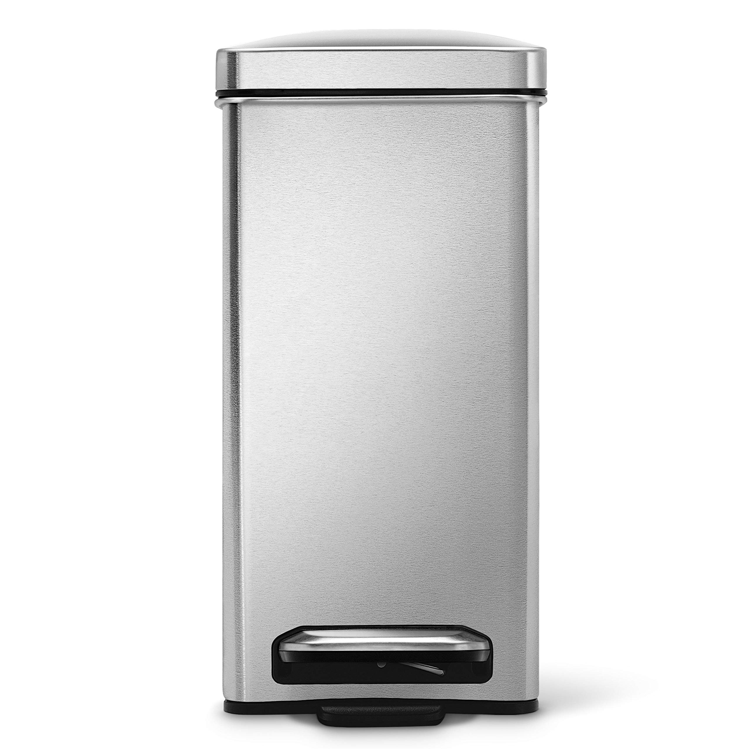 simplehuman-cw1898cb-cestino-a-profilo-con-pedale-da-bagno-10-l-acciaio-inox-spa image 2
