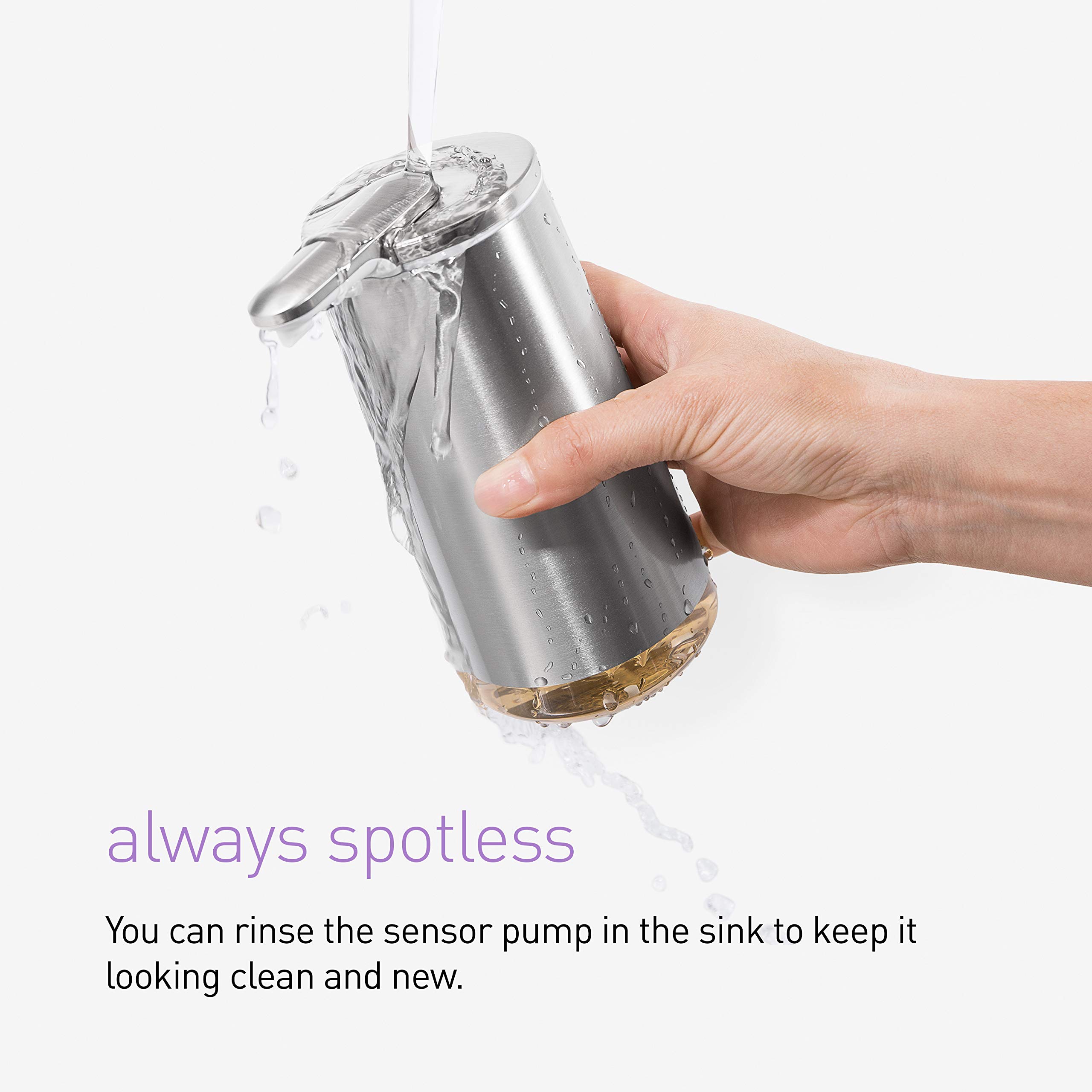 simplehuman-dispenser-sapone-in-schiuma-con-sensore-senza-tocco-acciaio-inox-car image 8