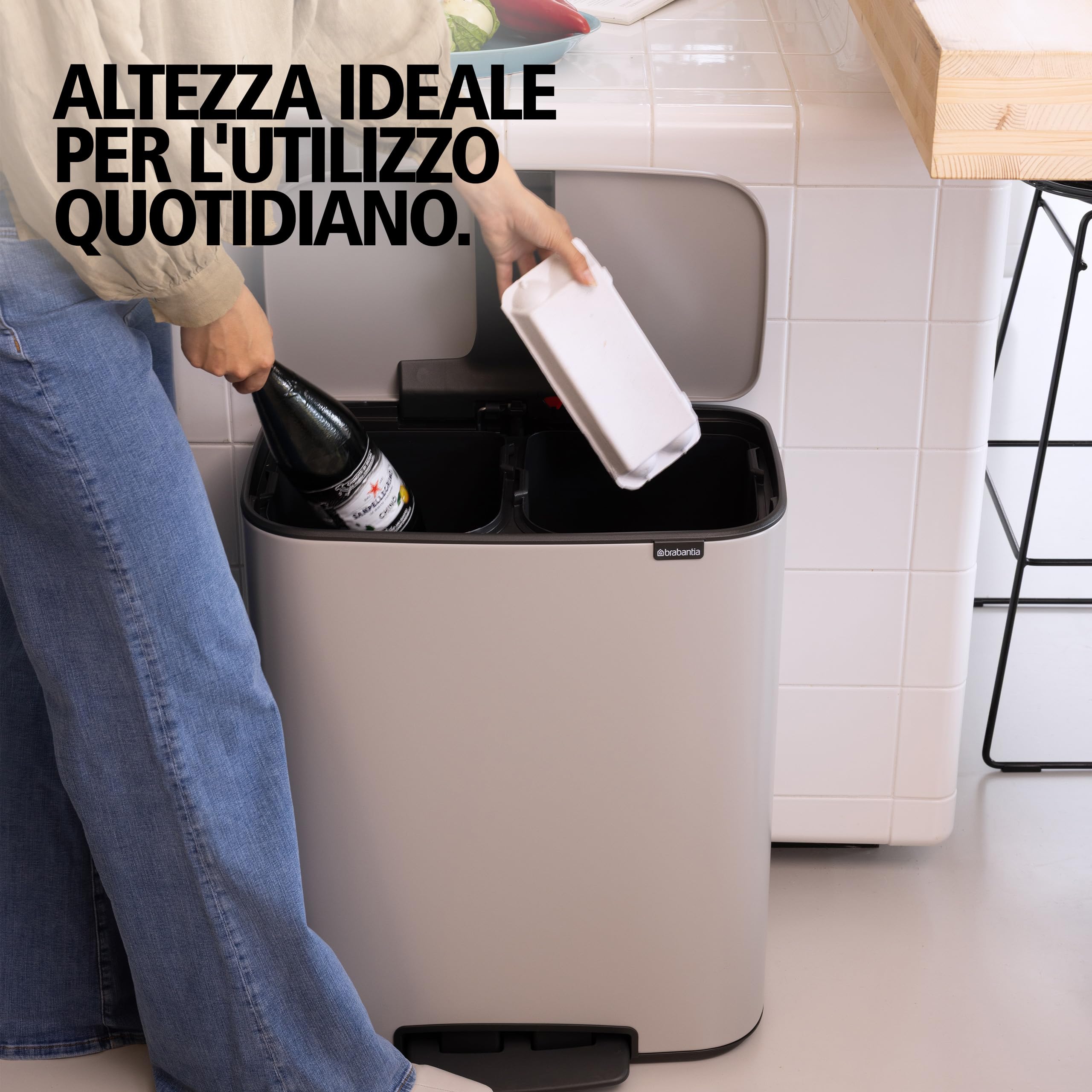 brabantia-pattumiera-bo-a-pedale-2x30-litri-con-due-secchi-rimovibili-e-coperchi image 5