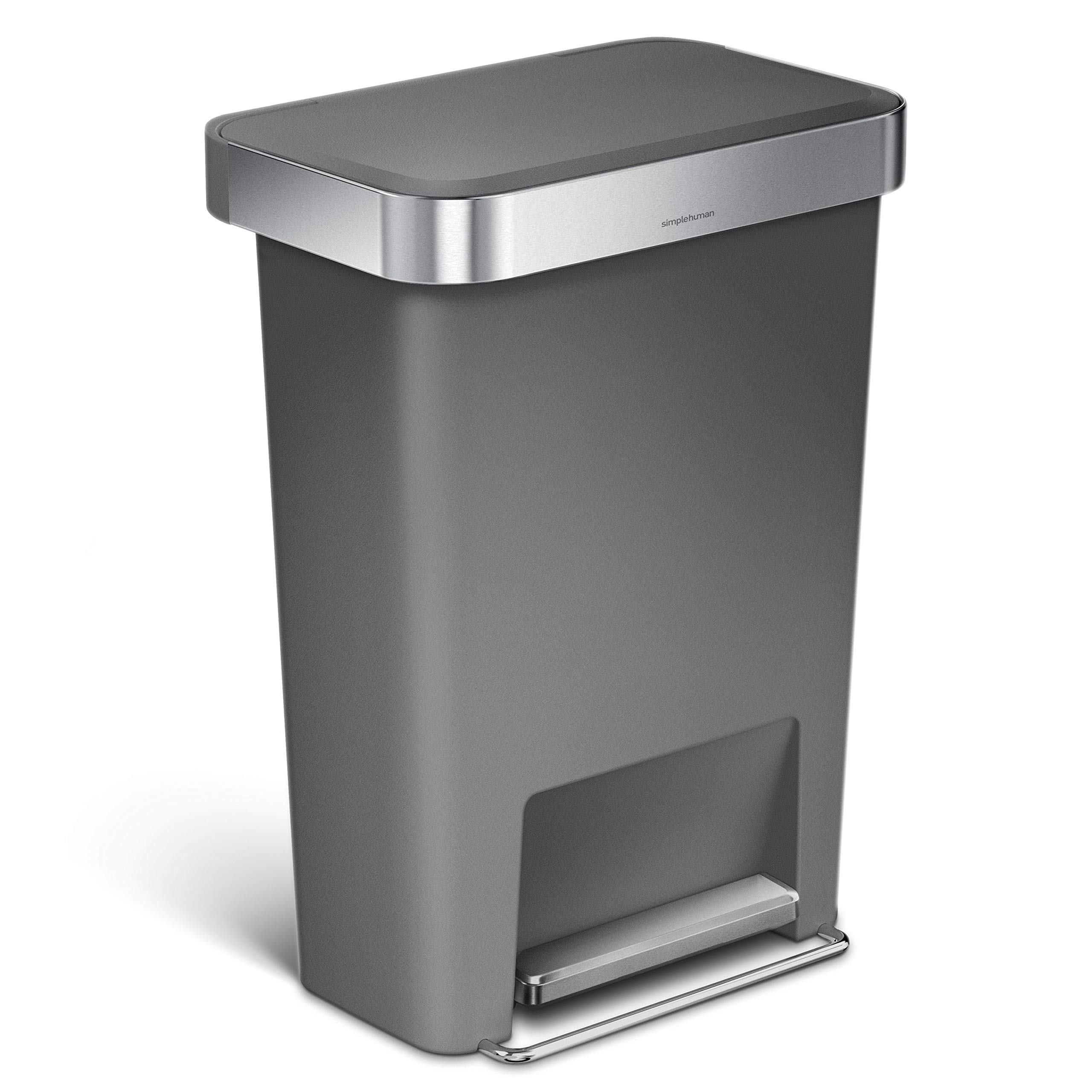 simplehuman-cw1385cb-cestino-rettangolare-a-pedale-da-cucina-45-l-plastica-nera- image 7