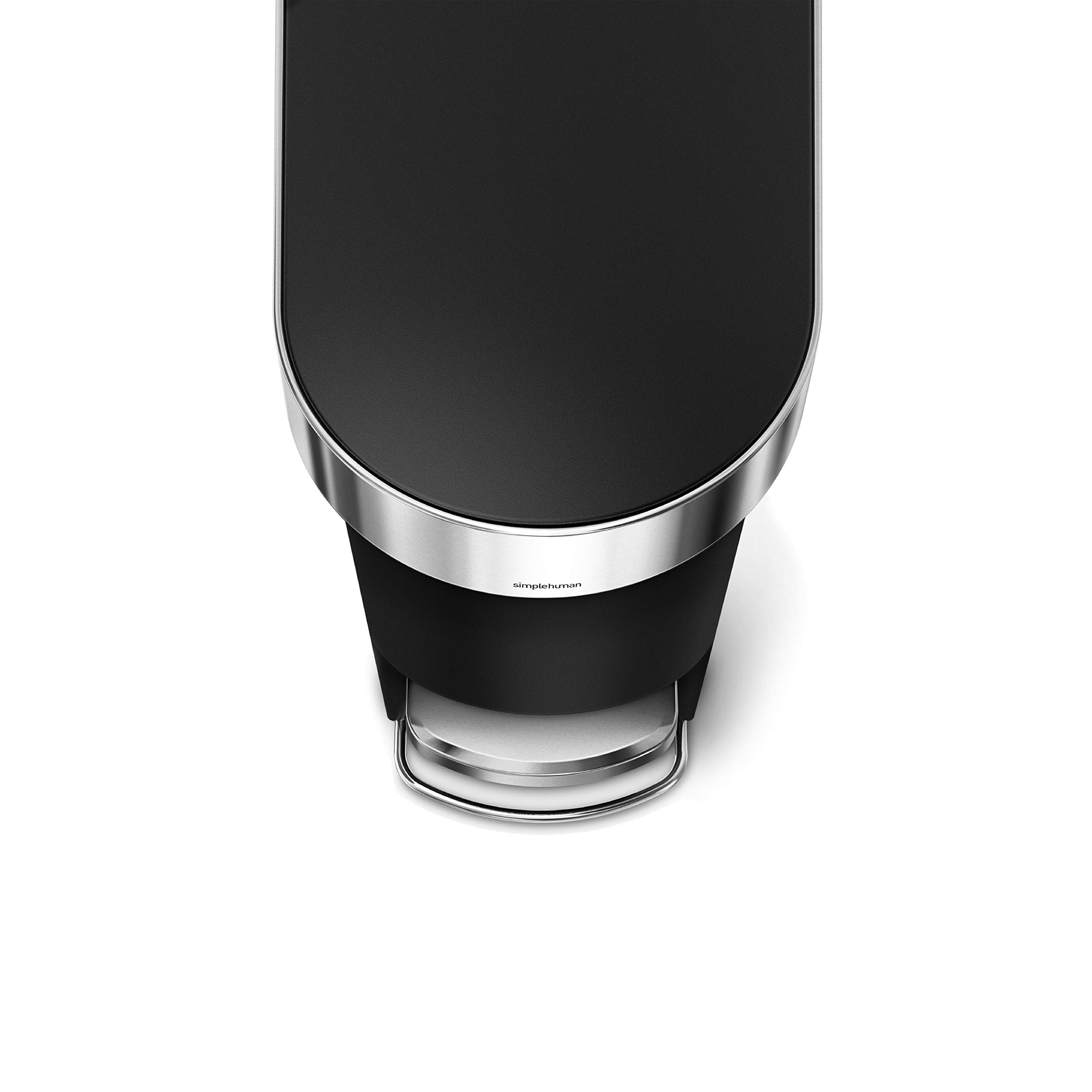 simplehuman-cw1390-cestino-sottile-a-pedale-da-cucina-40-l-plastica-nera-bordo-p image 6