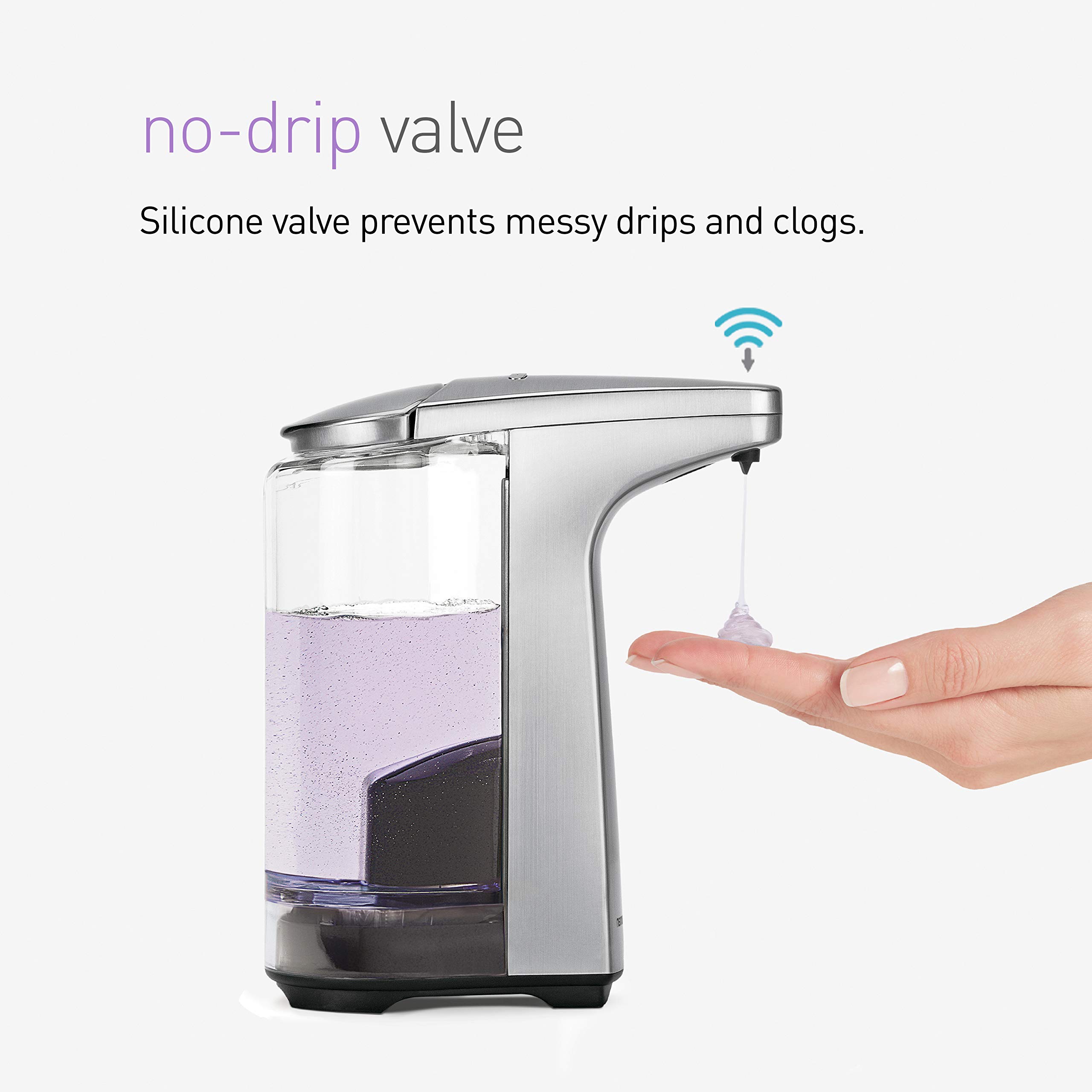 simplehuman-st1018-erogatore-sapone-con-sensore-touch-free-237-ml-plastica-bianc image 5