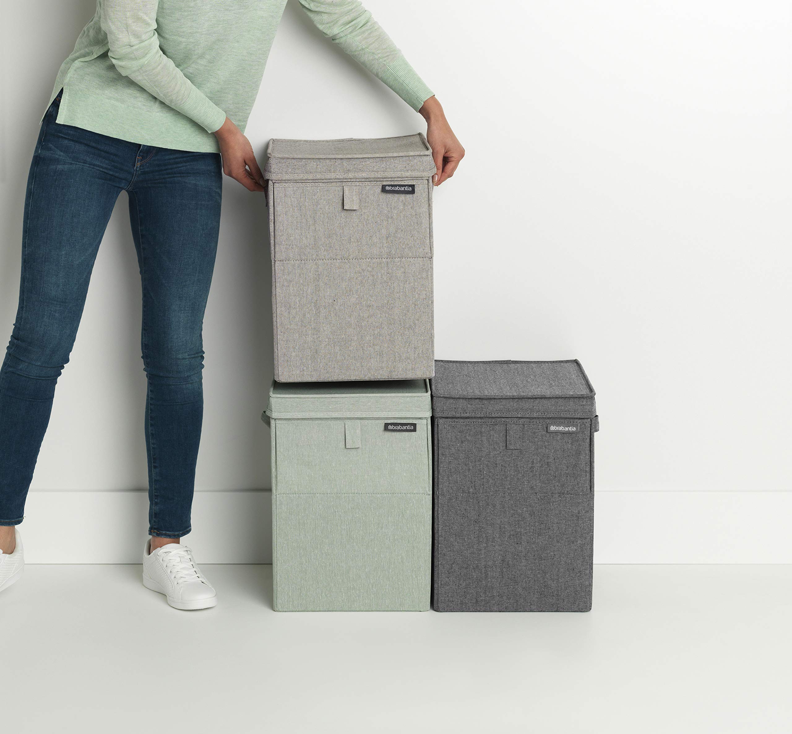 brabantia-portabiancheria-impilabile-35-litri-grey-apertura-frontale-e-superiore image 4