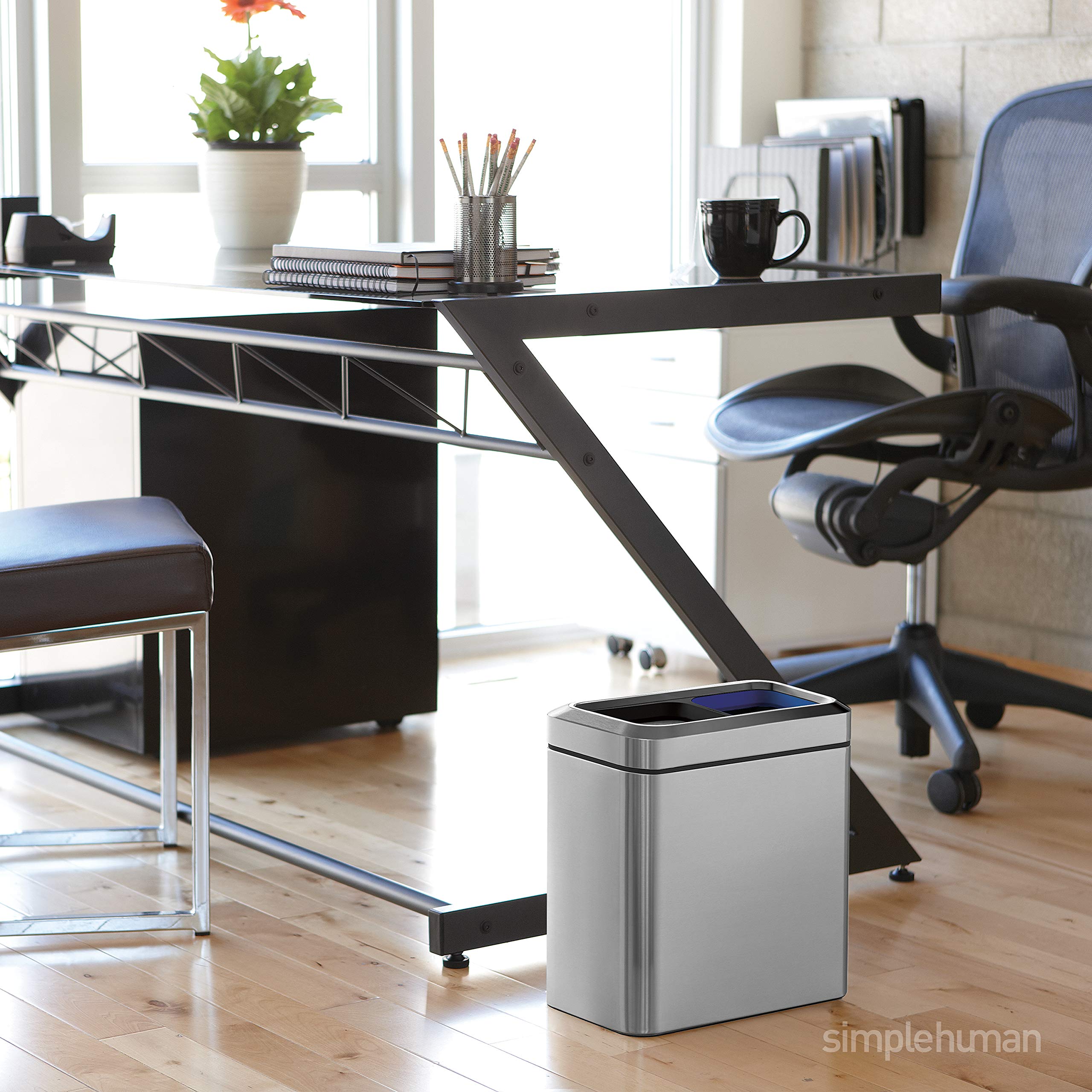simplehuman-cw1470-cestino-raccolta-differenziata-aperto-slim-20-l-10-10-l-2-con image 3