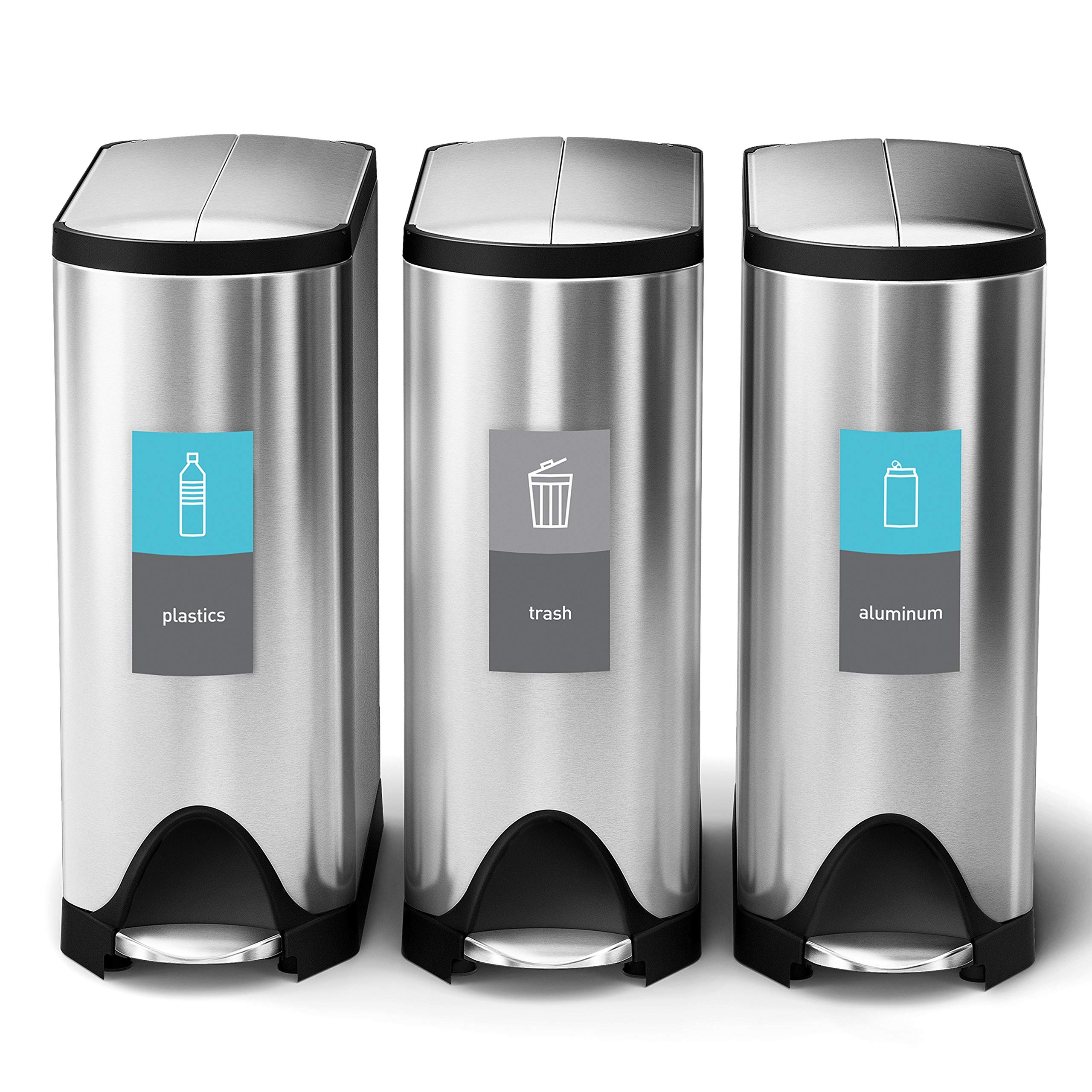 simplehuman-cw2017-cestino-a-farfalla-con-pedale-40l-20-20-raccolta-differenziat image 4